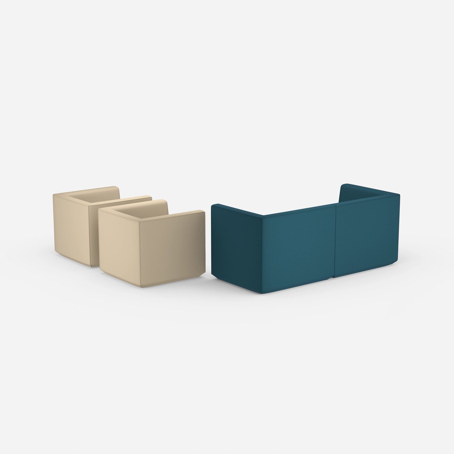 2 Sessel mit Sofa von hinten
