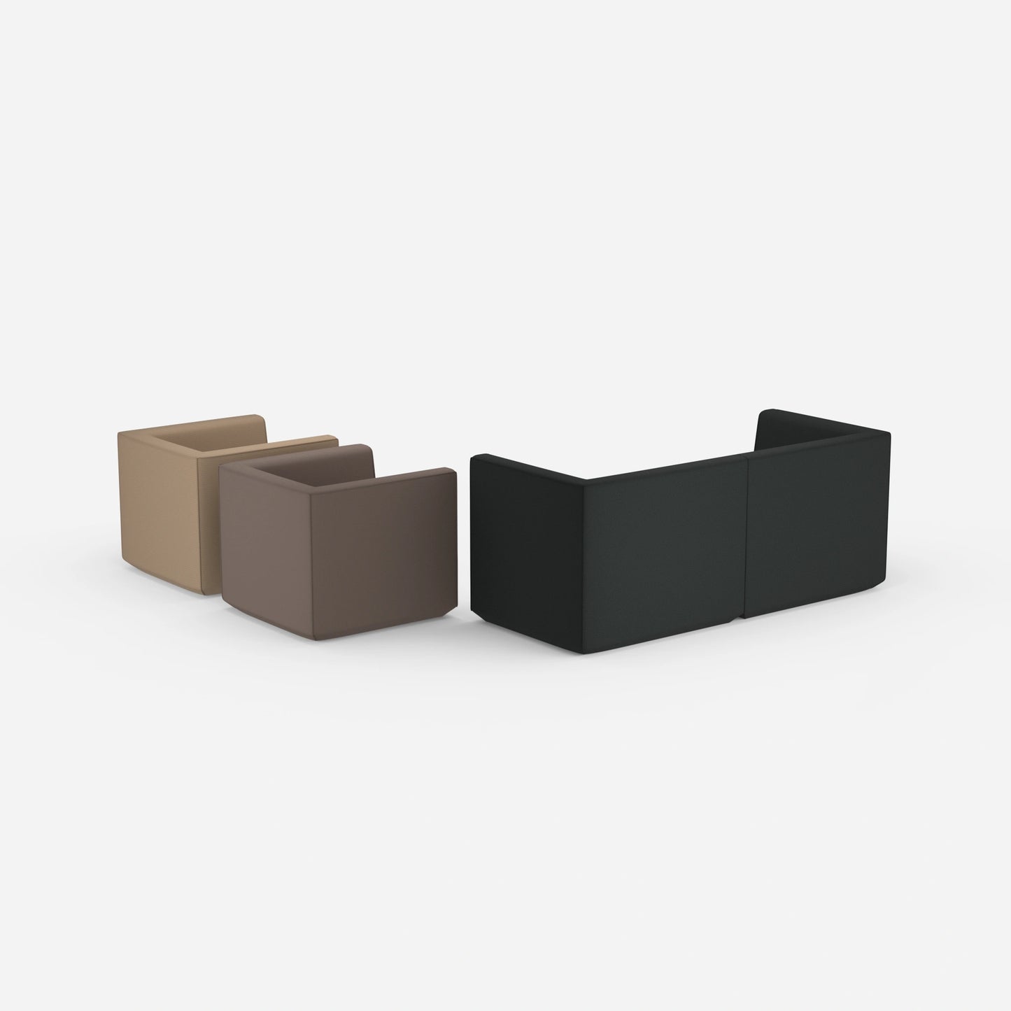 2 Sessel mit Sofa von hinten
