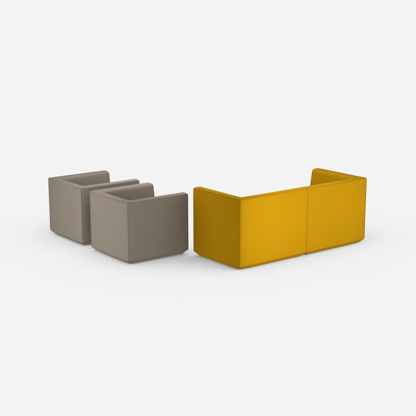 2 Sessel mit Sofa von hinten