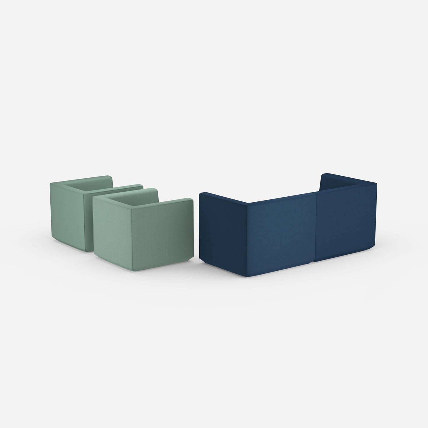 2 Sessel mit Sofa von hinten