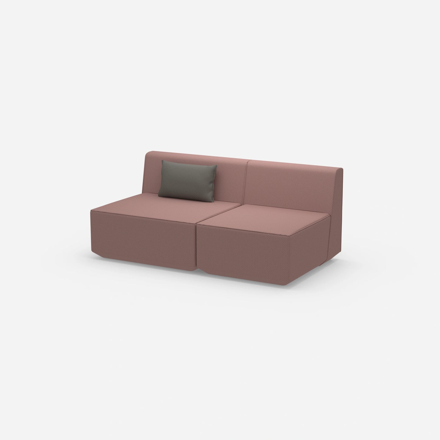 2 Sitzer rosa von der Seite