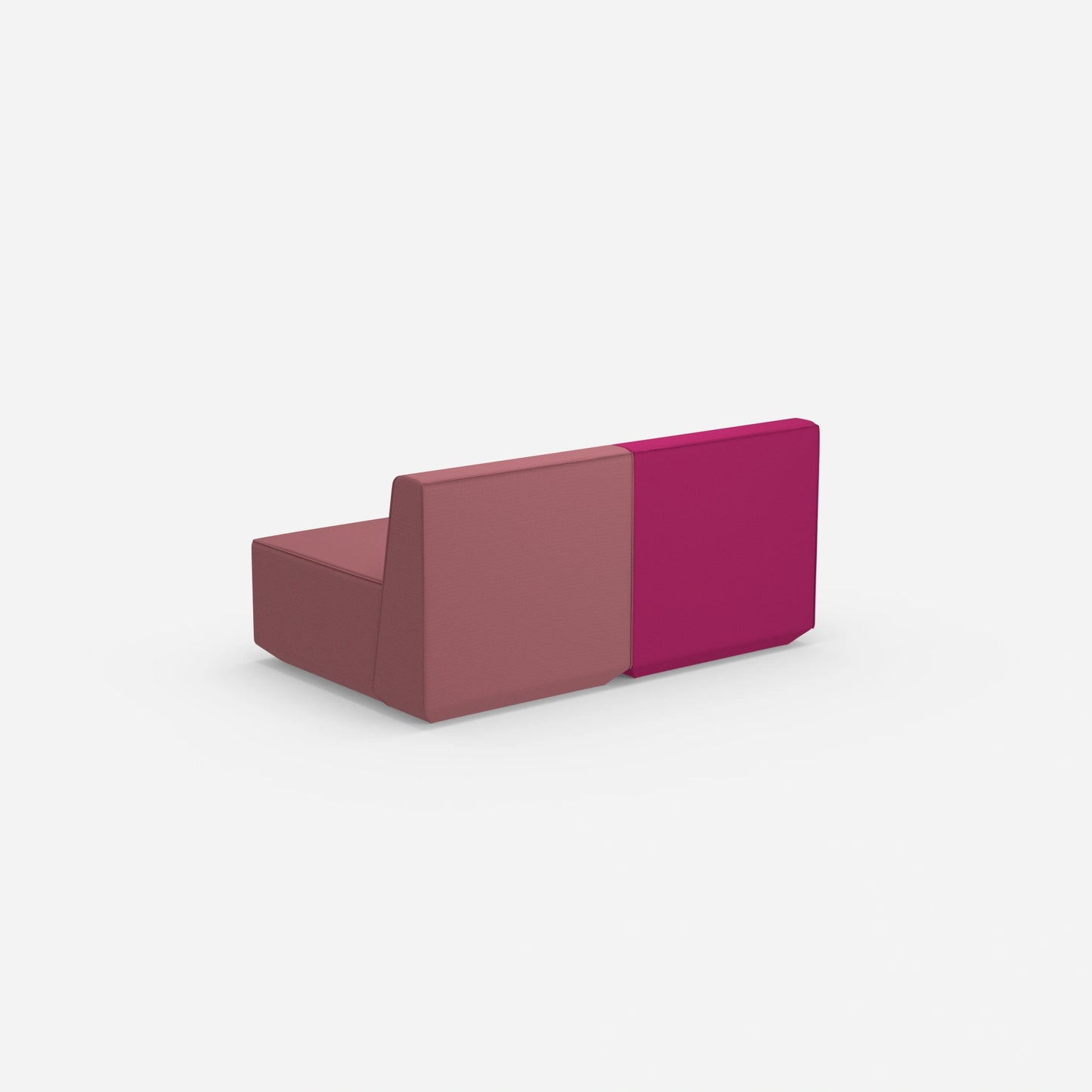 2 Sitzer Sofa rosa von hinten