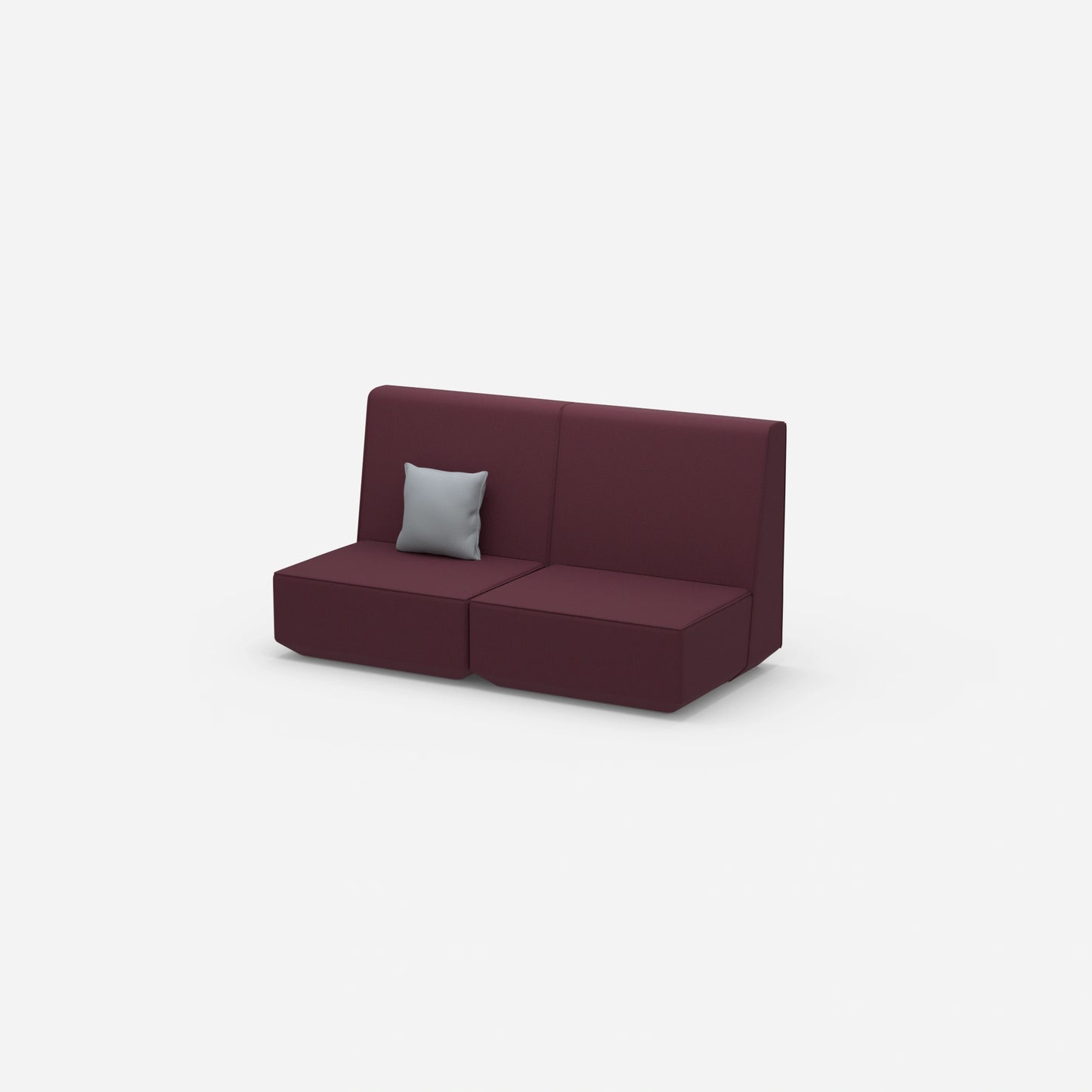 2er Sofa mit hoher Rückenlehne von der Seite