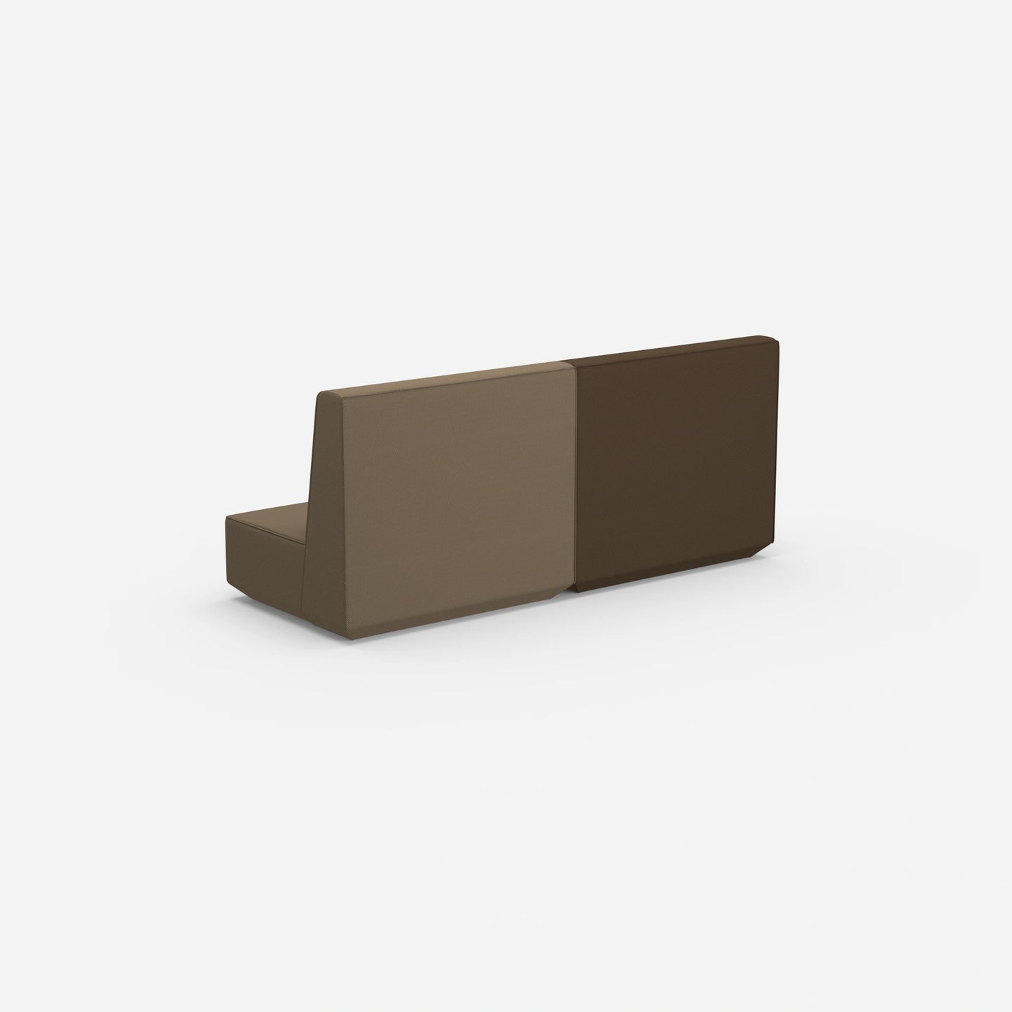 3 Personen Sofa braun von hinten