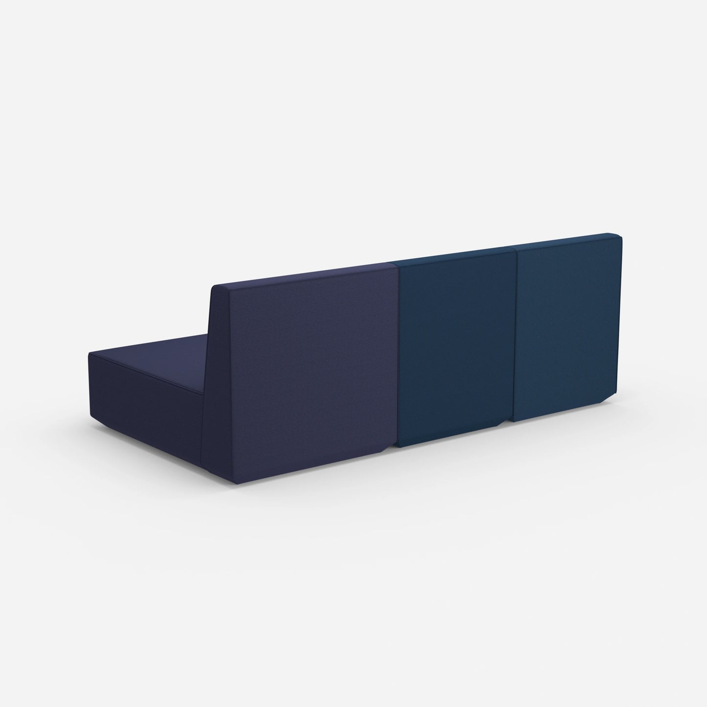 3 Personen Sofa mit Recamiere von hinten