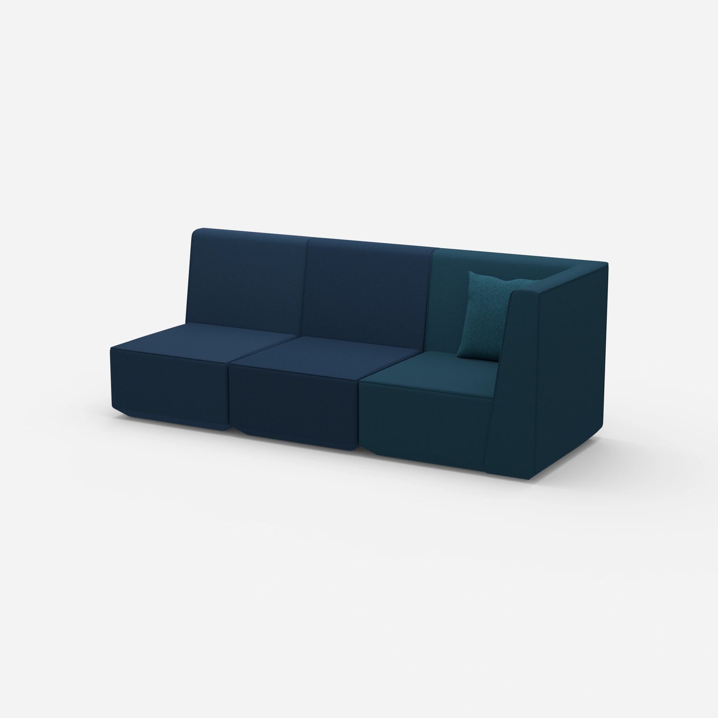 3 Sitzer Sofa hohe Rückenlehne von der Seite