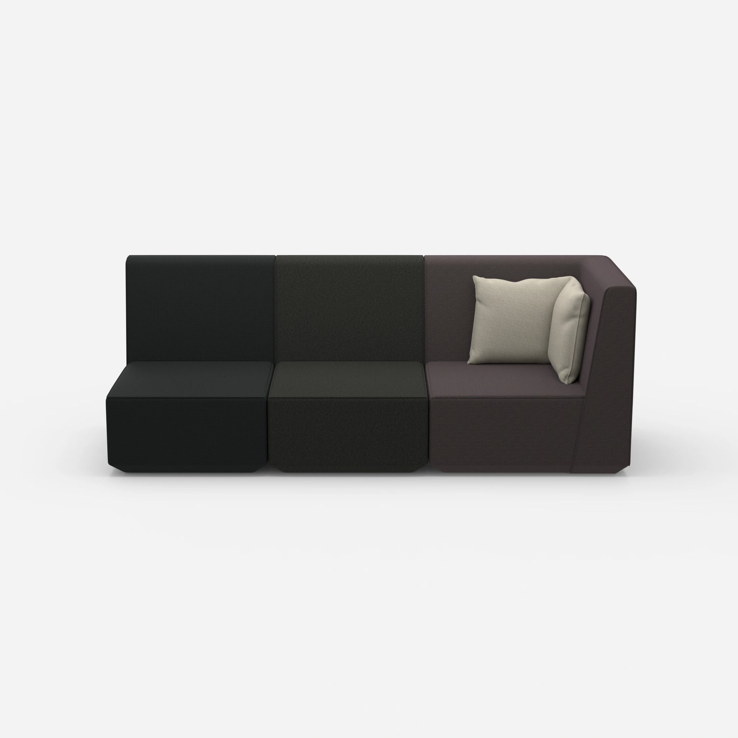 3 Sitzer Sofa hohe Rückenlehne von vorne