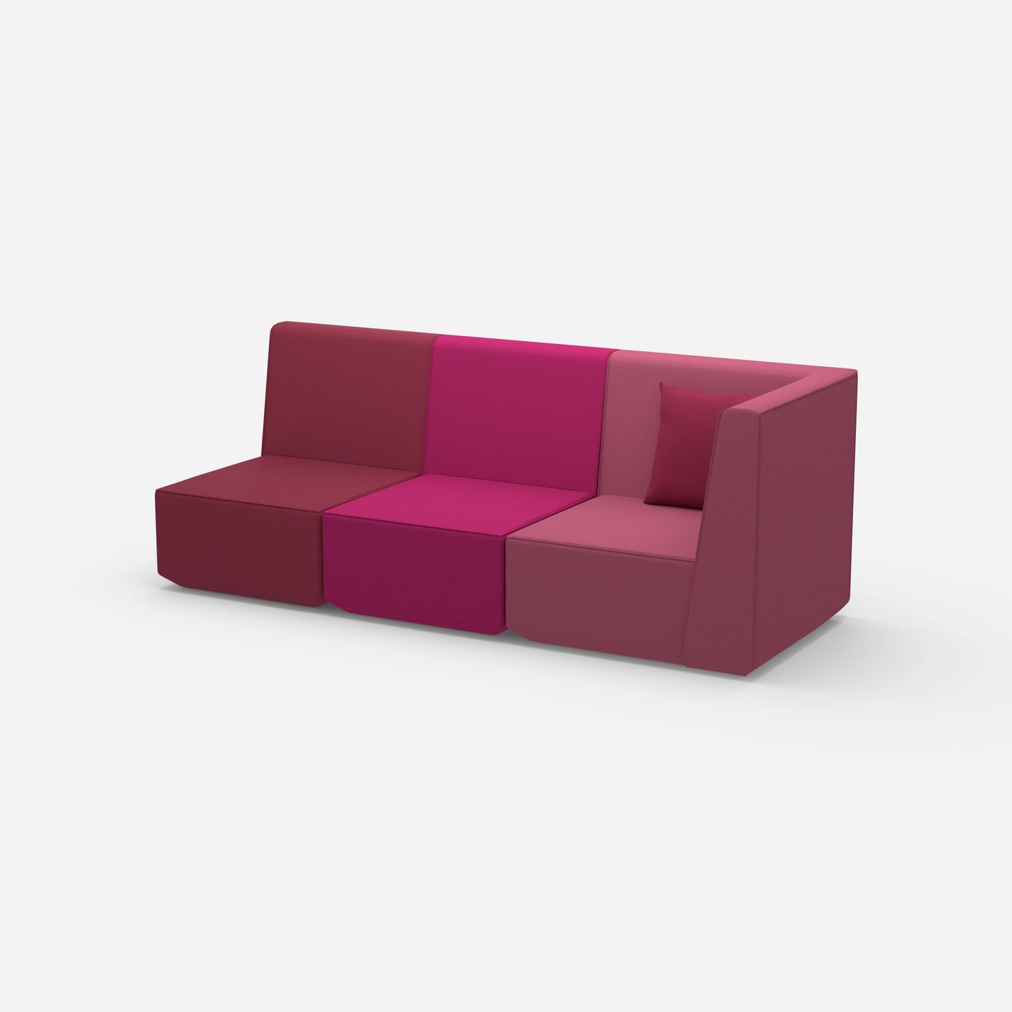 3 Sitzer Sofa hohe Rückenlehne von der Seite