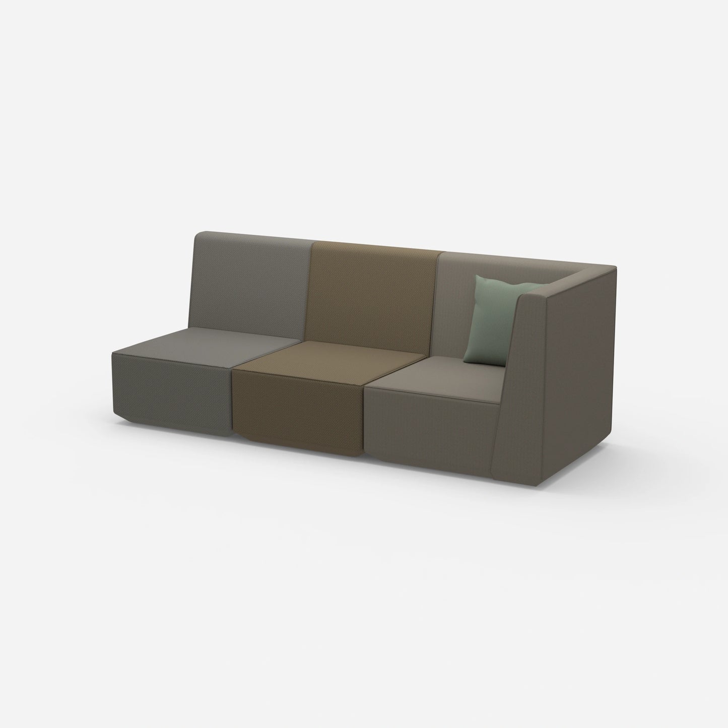 3 Sitzer Sofa hohe Rückenlehne von der Seite