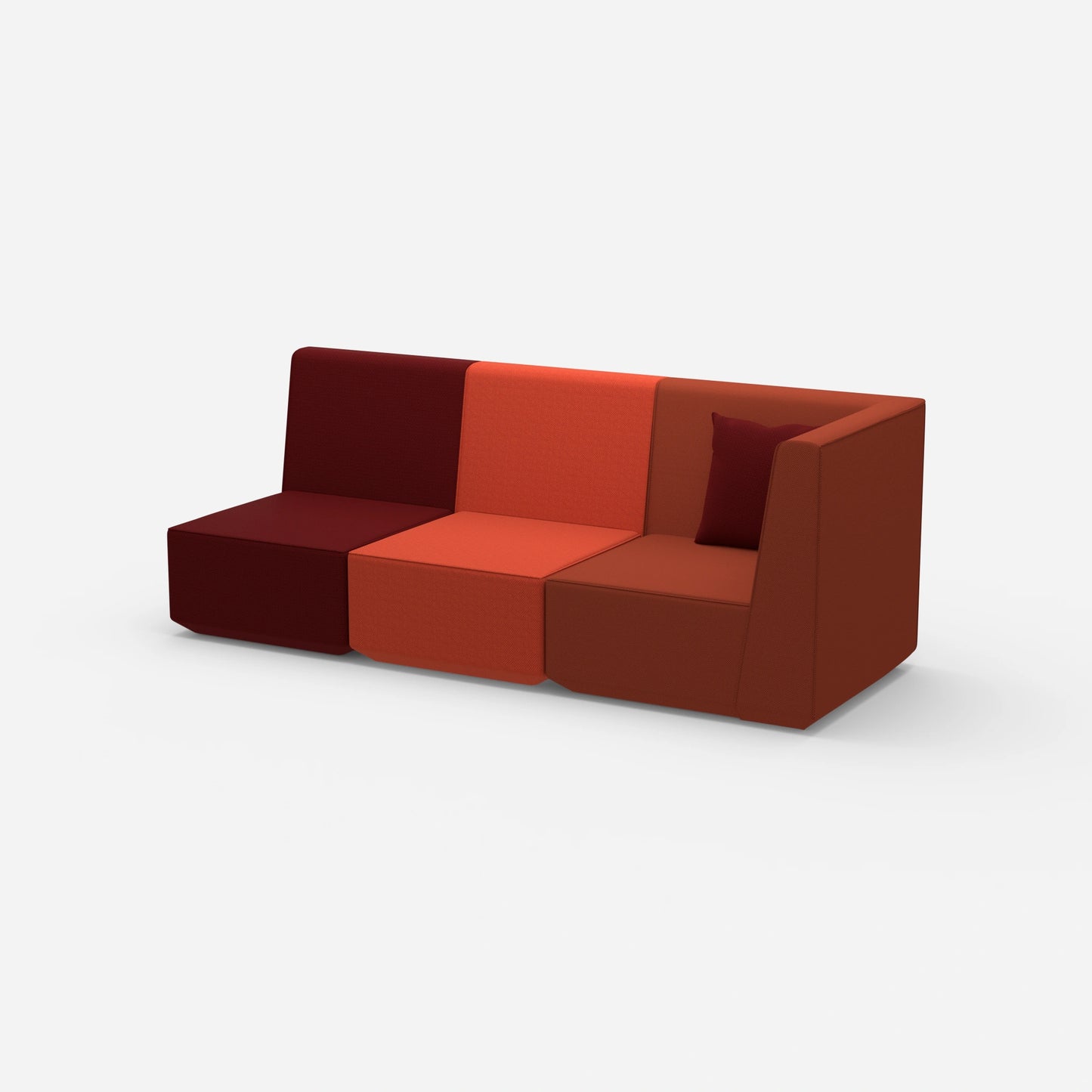 3 Sitzer Sofa hohe Rückenlehne von der Seite
