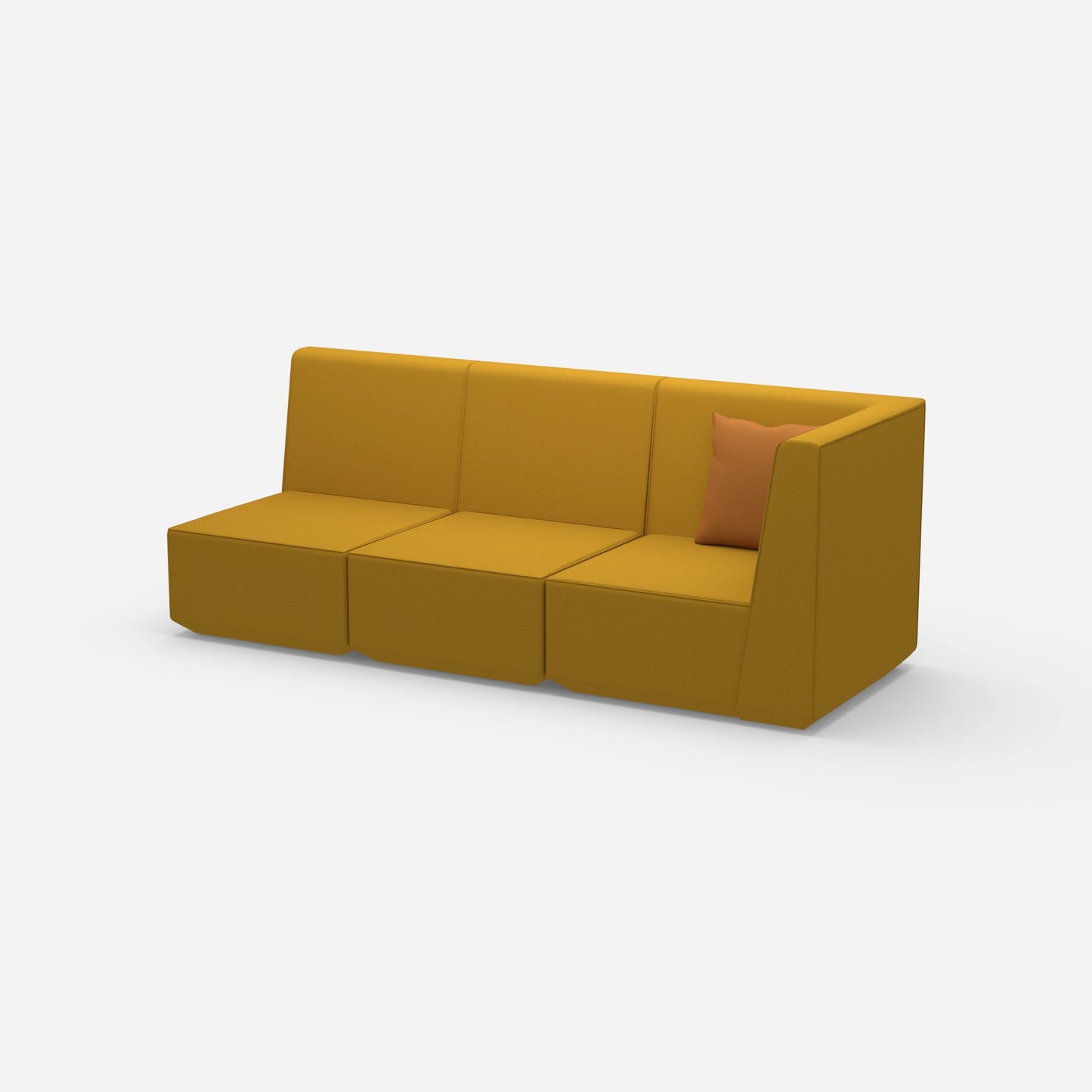 3 Sitzer Sofa hohe Rückenlehne von der Seite