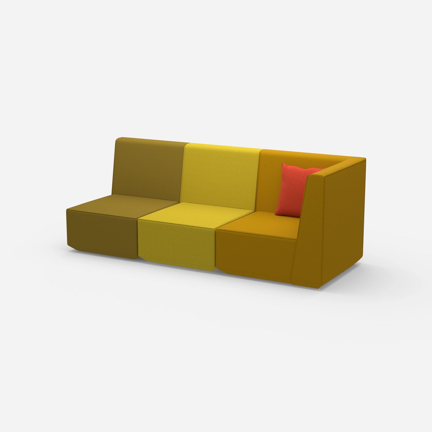 3 Sitzer Sofa hohe Rückenlehne von der Seite