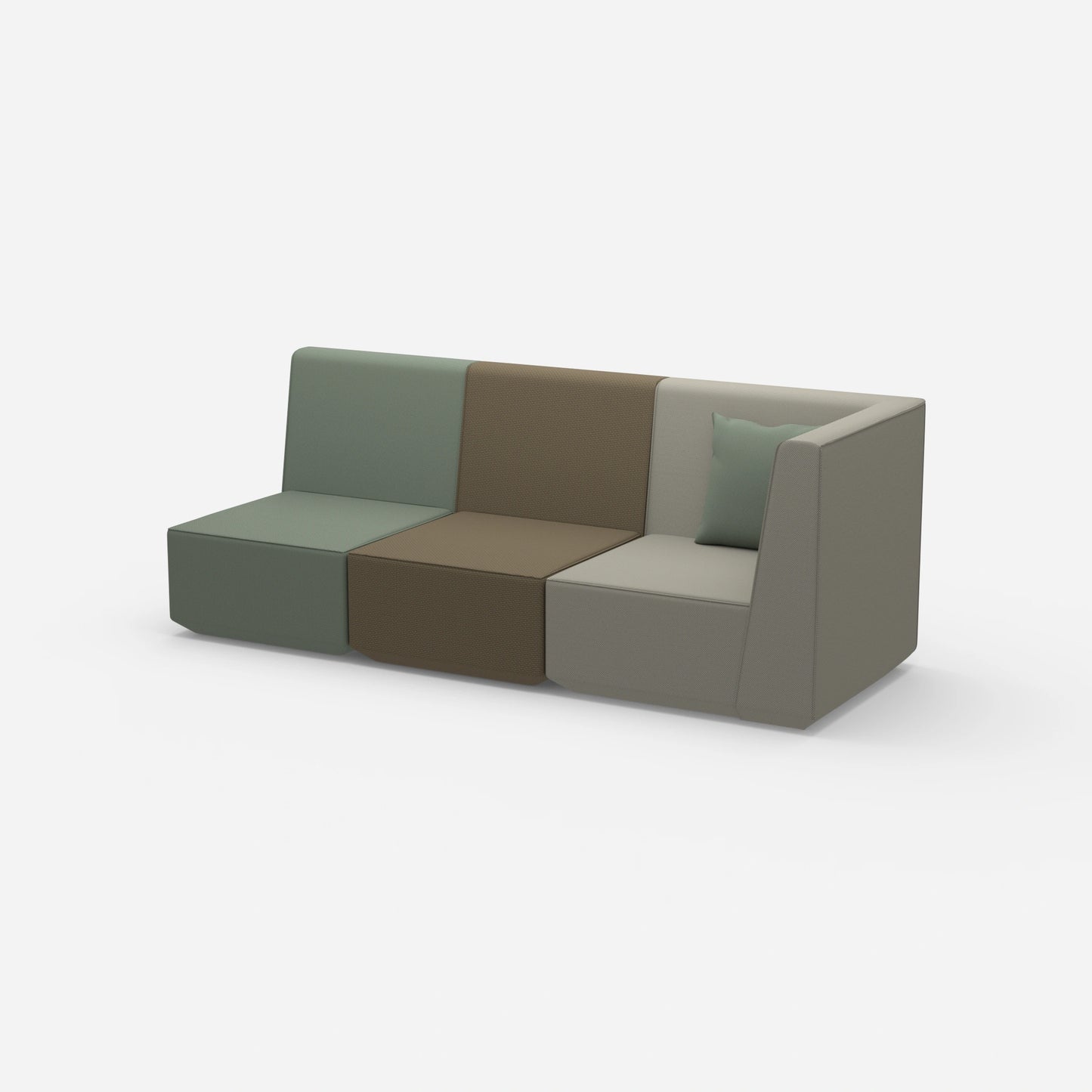 3 Sitzer Sofa hohe Rückenlehne von der Seite
