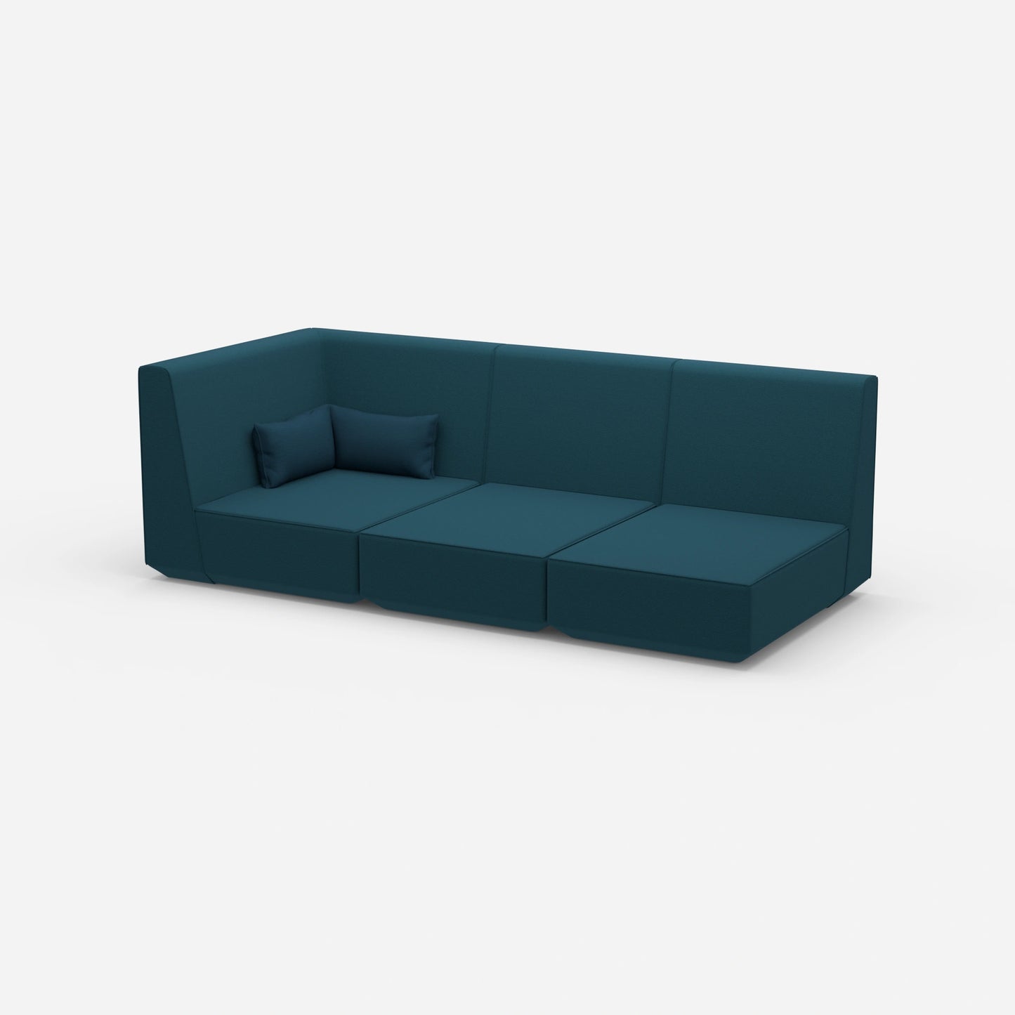 3 Sitzer Sofa mit Liegefunktion mit hoher Rückenlehne von der Seite