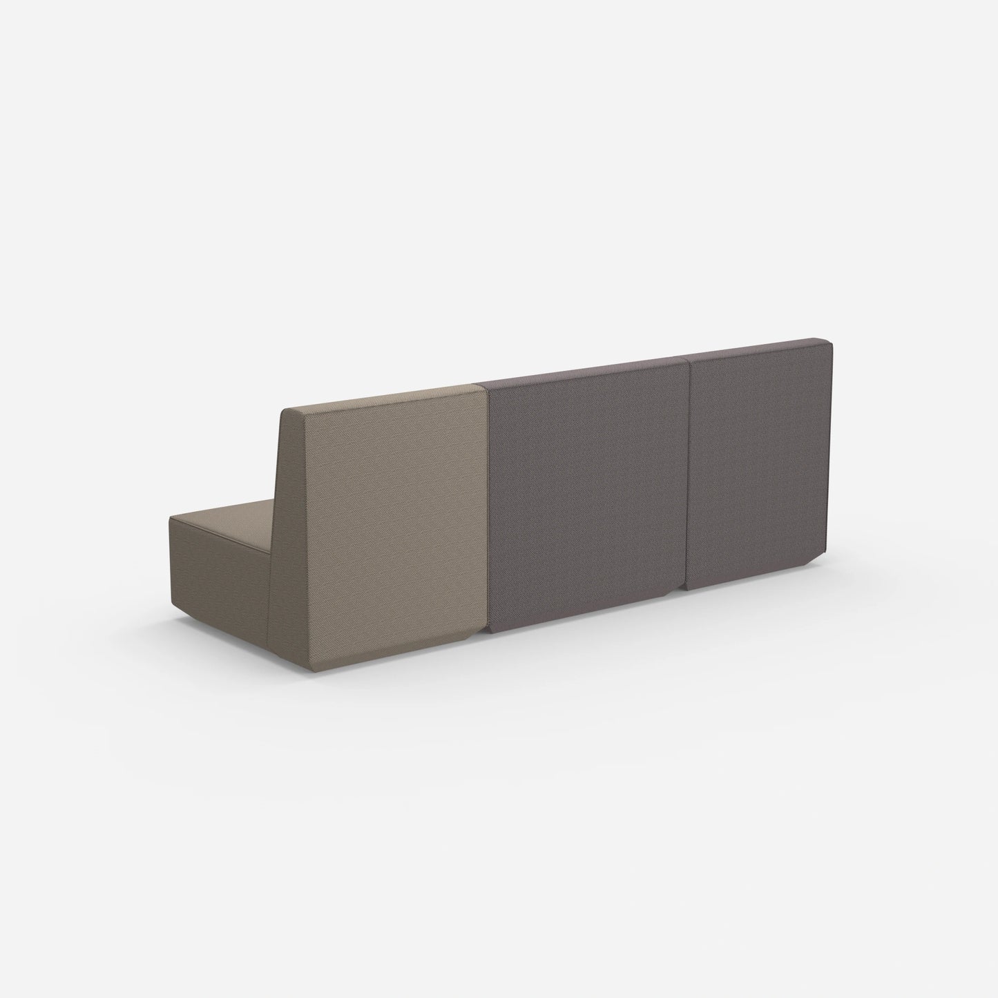 3er Couch grau von hinten