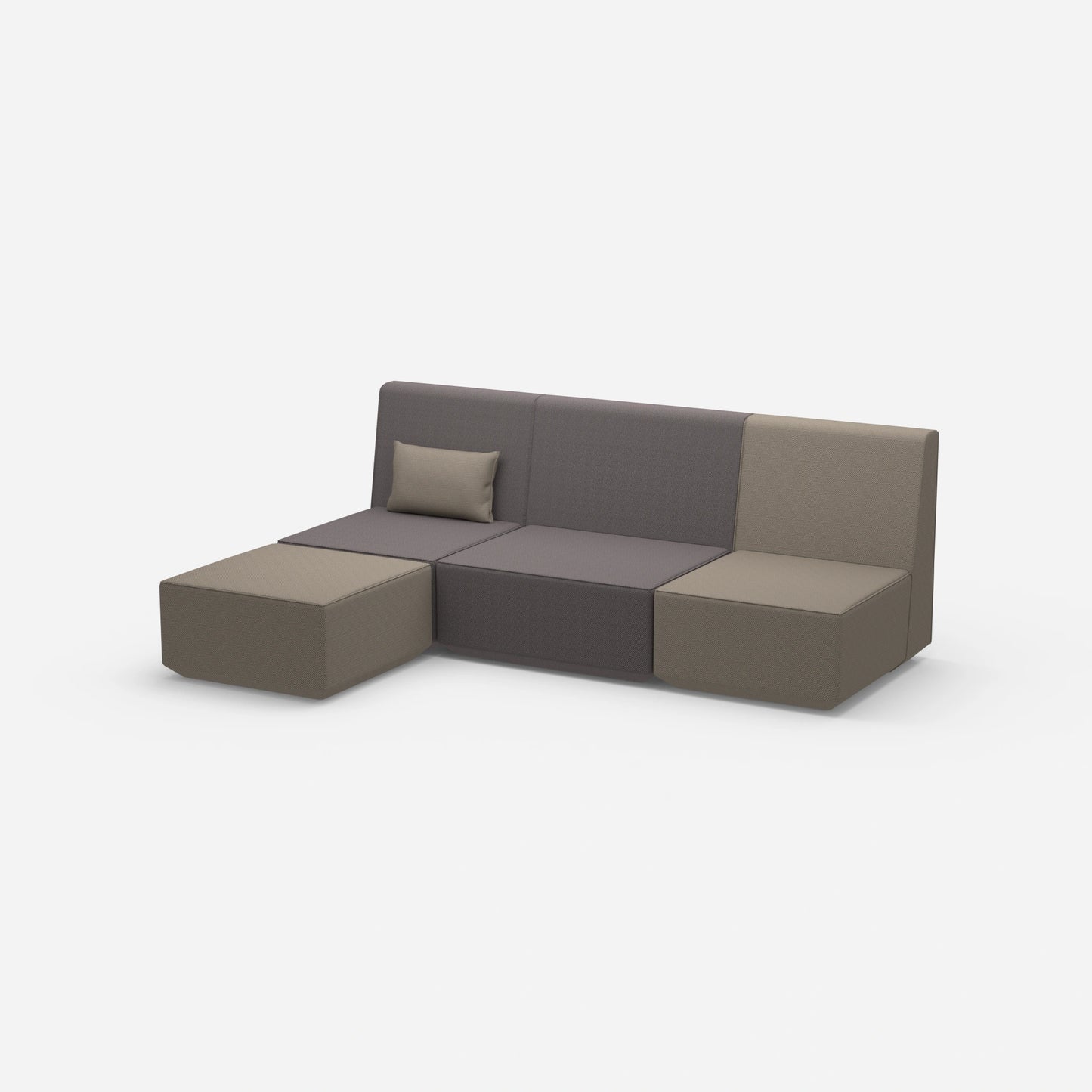 3er Couch grau von der Seite