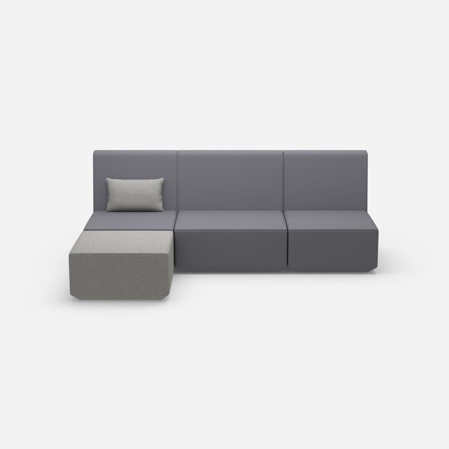 3er Couch grau von vorne
