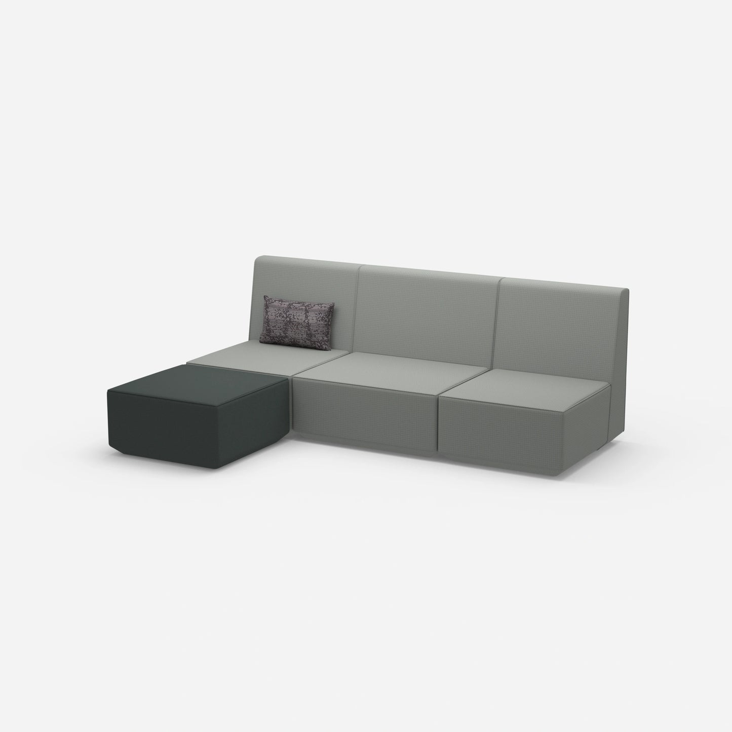 3er Couch grau von der Seite