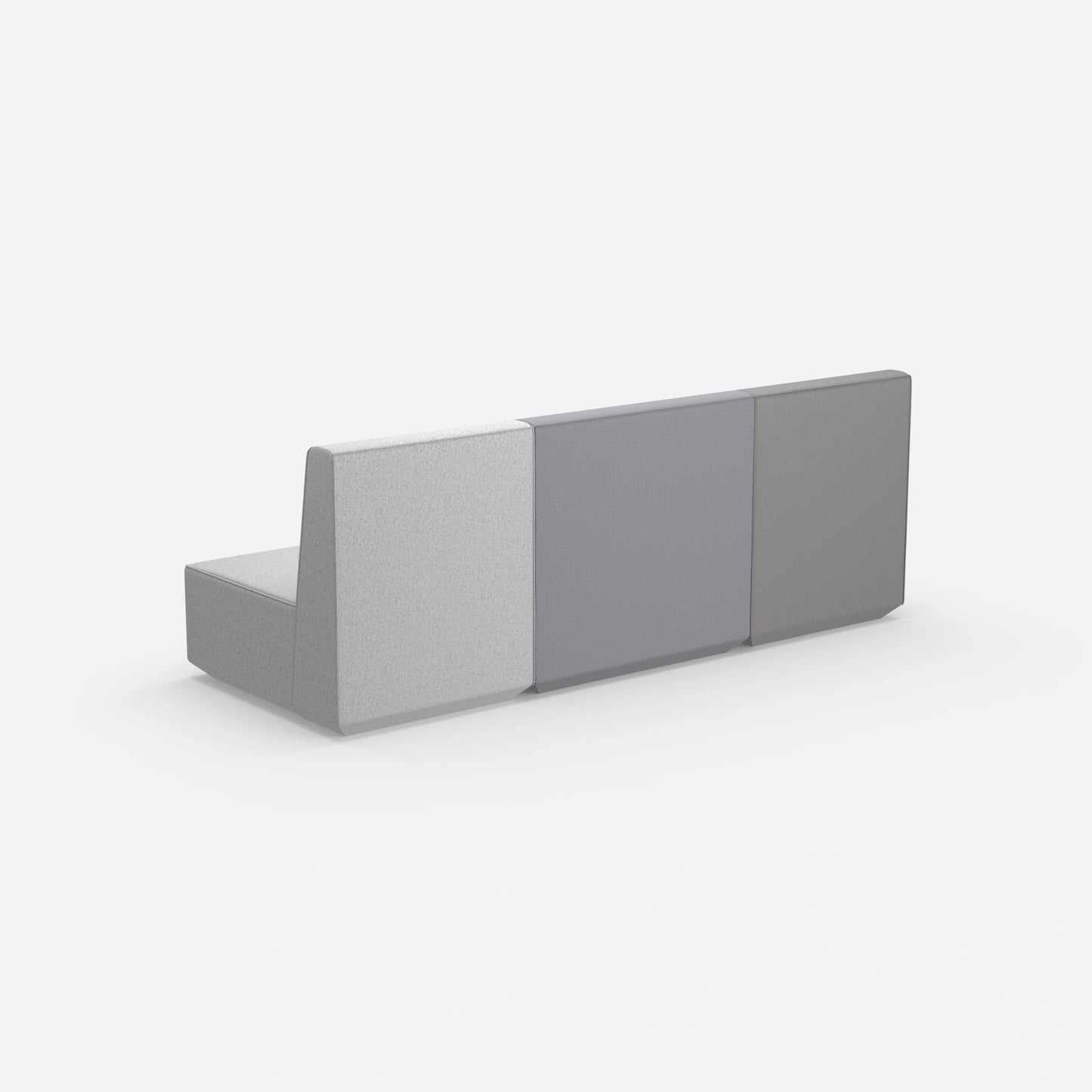 3er Couch grau von hinten