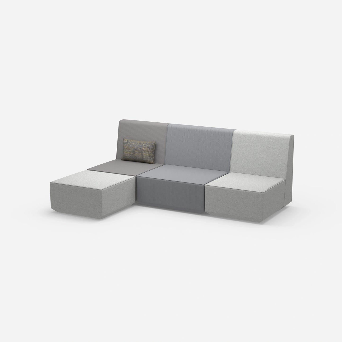 3er Couch grau von der Seite