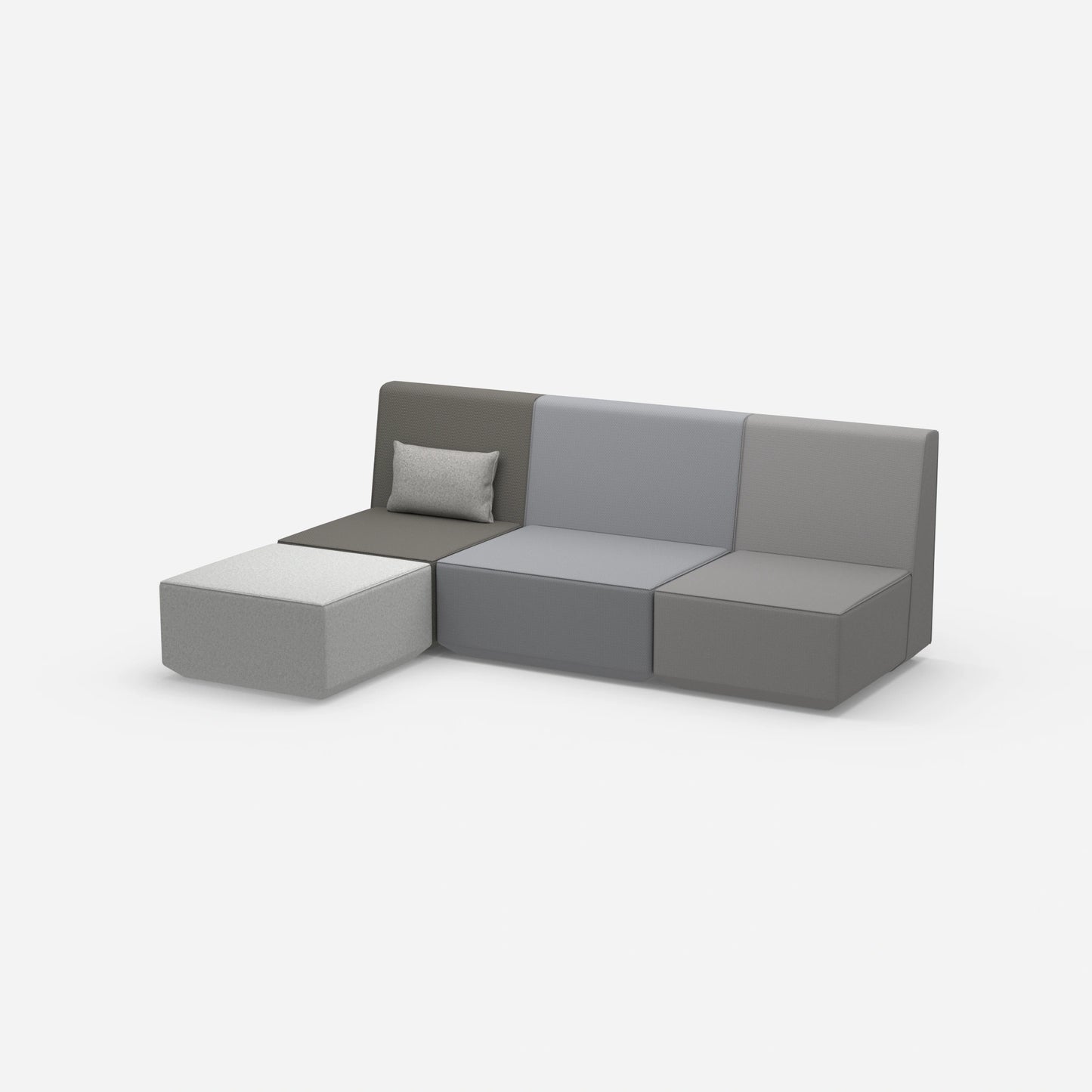 3er Couch grau von der Seite
