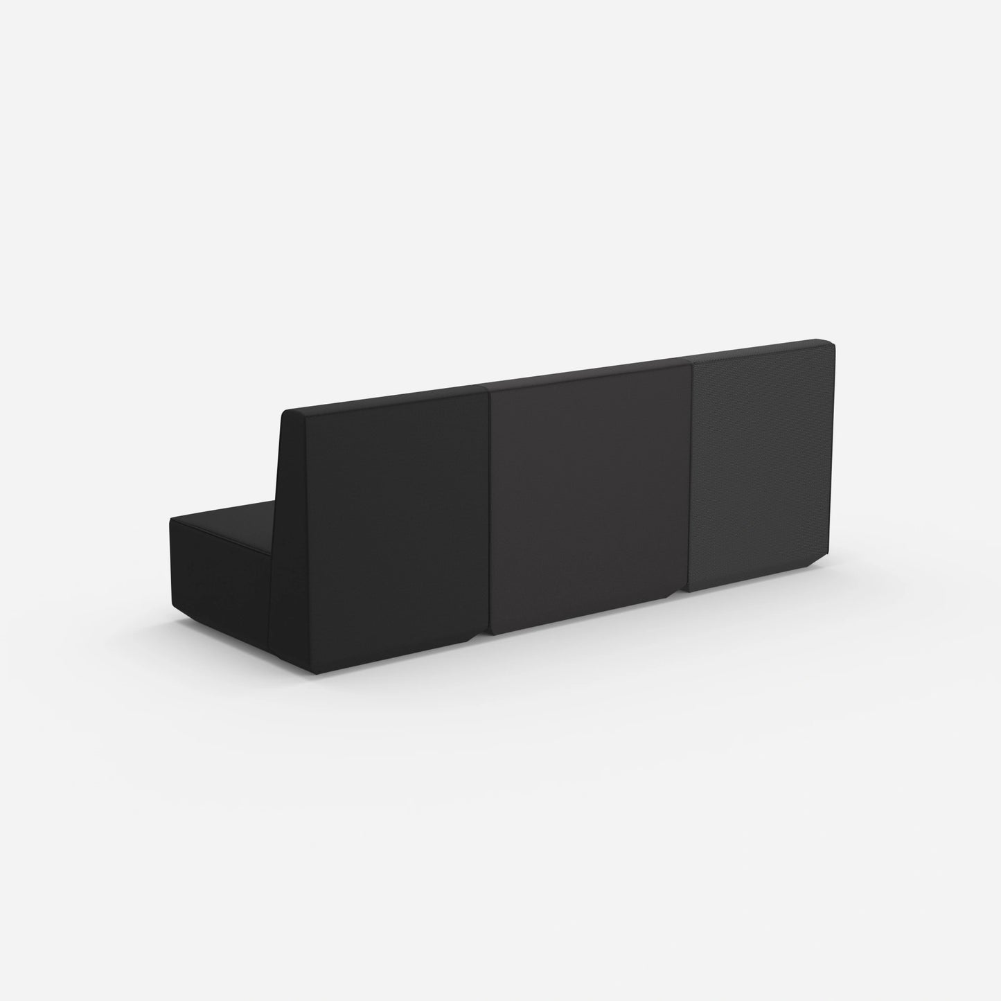 3er Couch grau von hinten