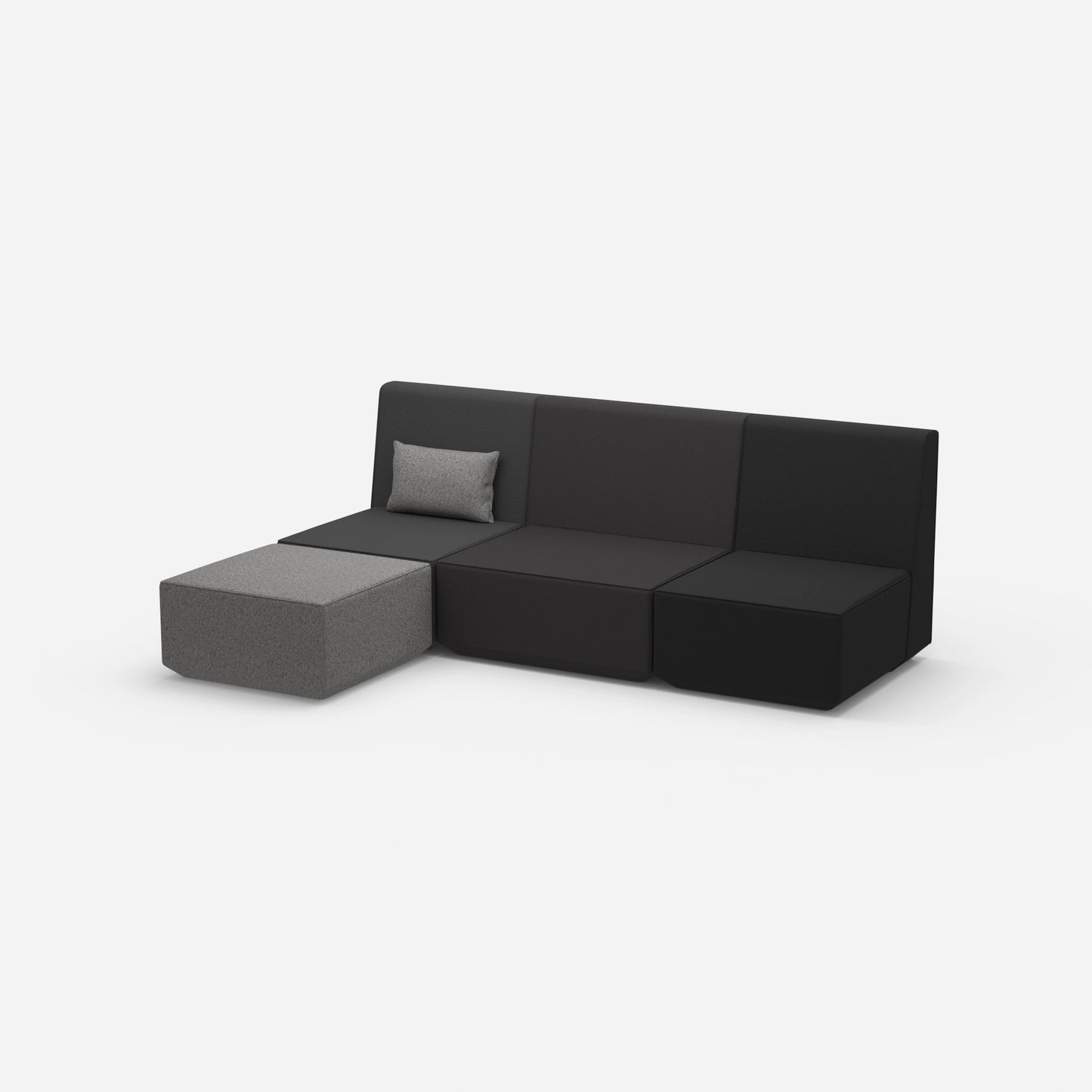 3er Couch grau von der Seite