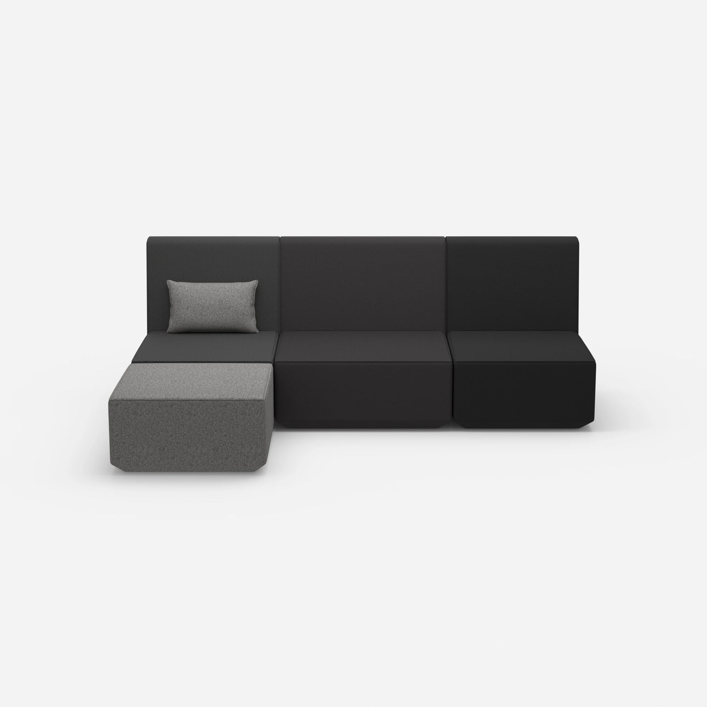 3er Couch grau von vorne