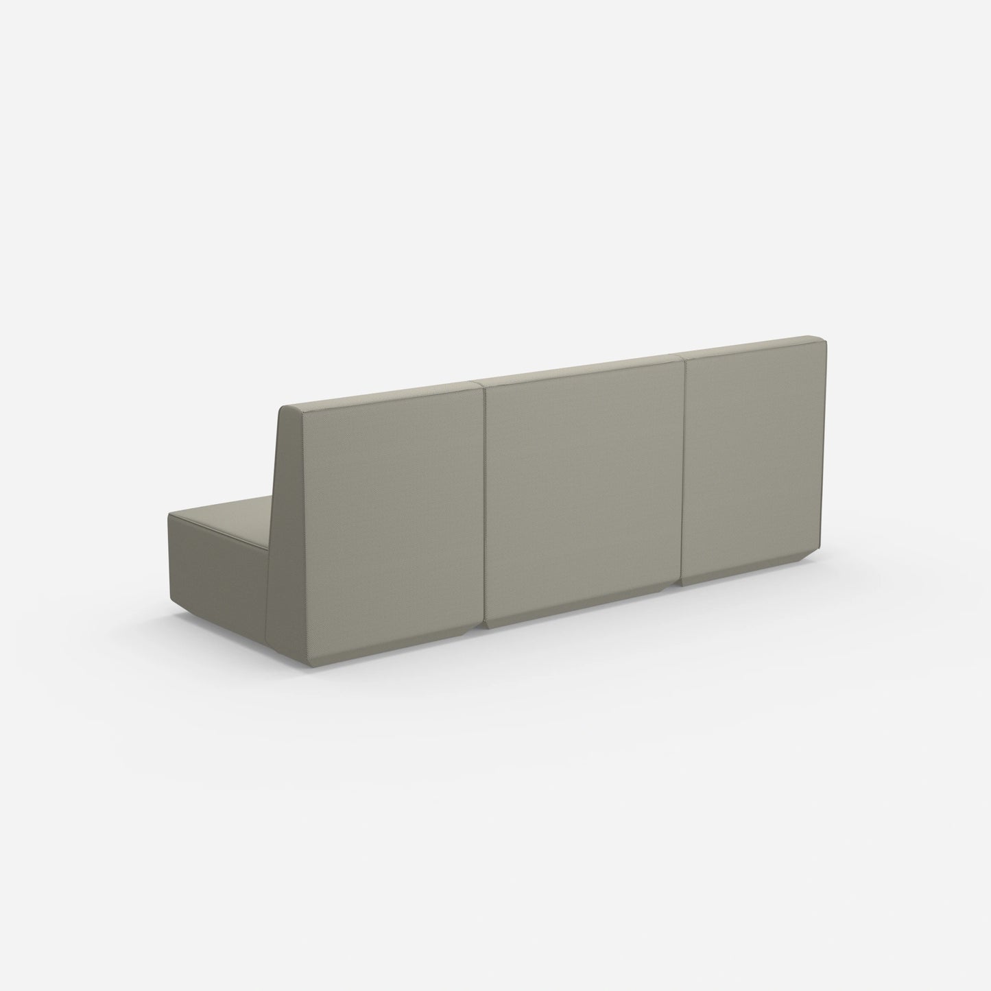 3er Couch grau von hinten