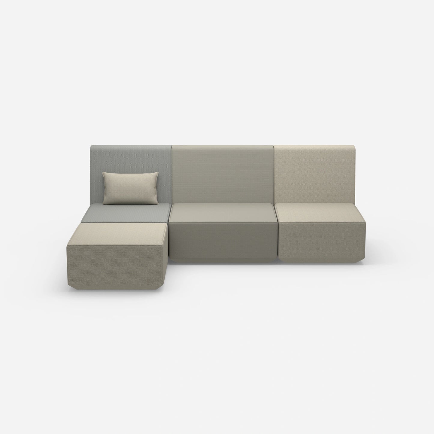 3er Couch grau von vorne