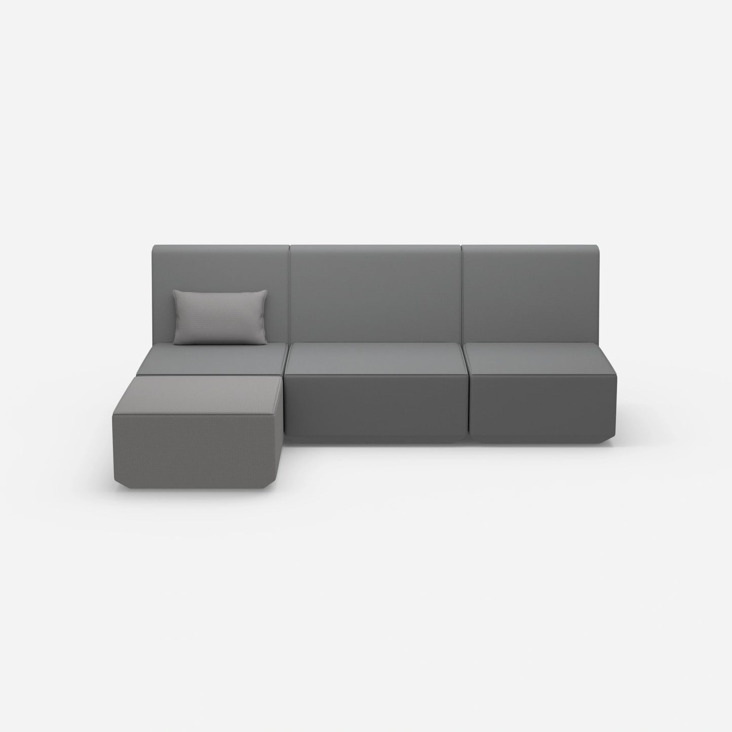 3er Couch grau von vorne