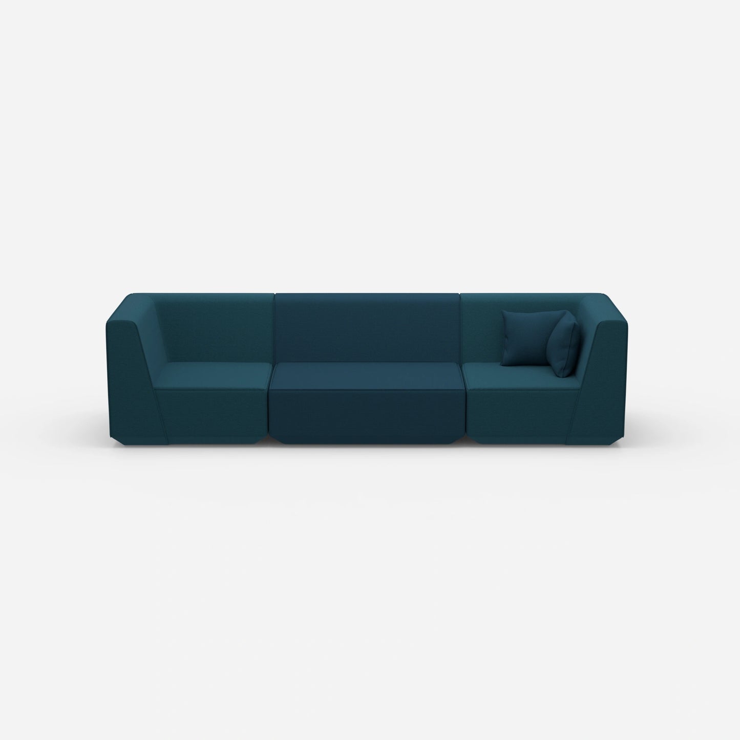 3er Sofa blau von vorne