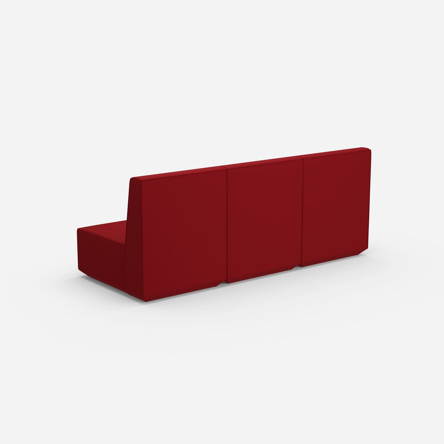 3er Sofa rot von hinten
