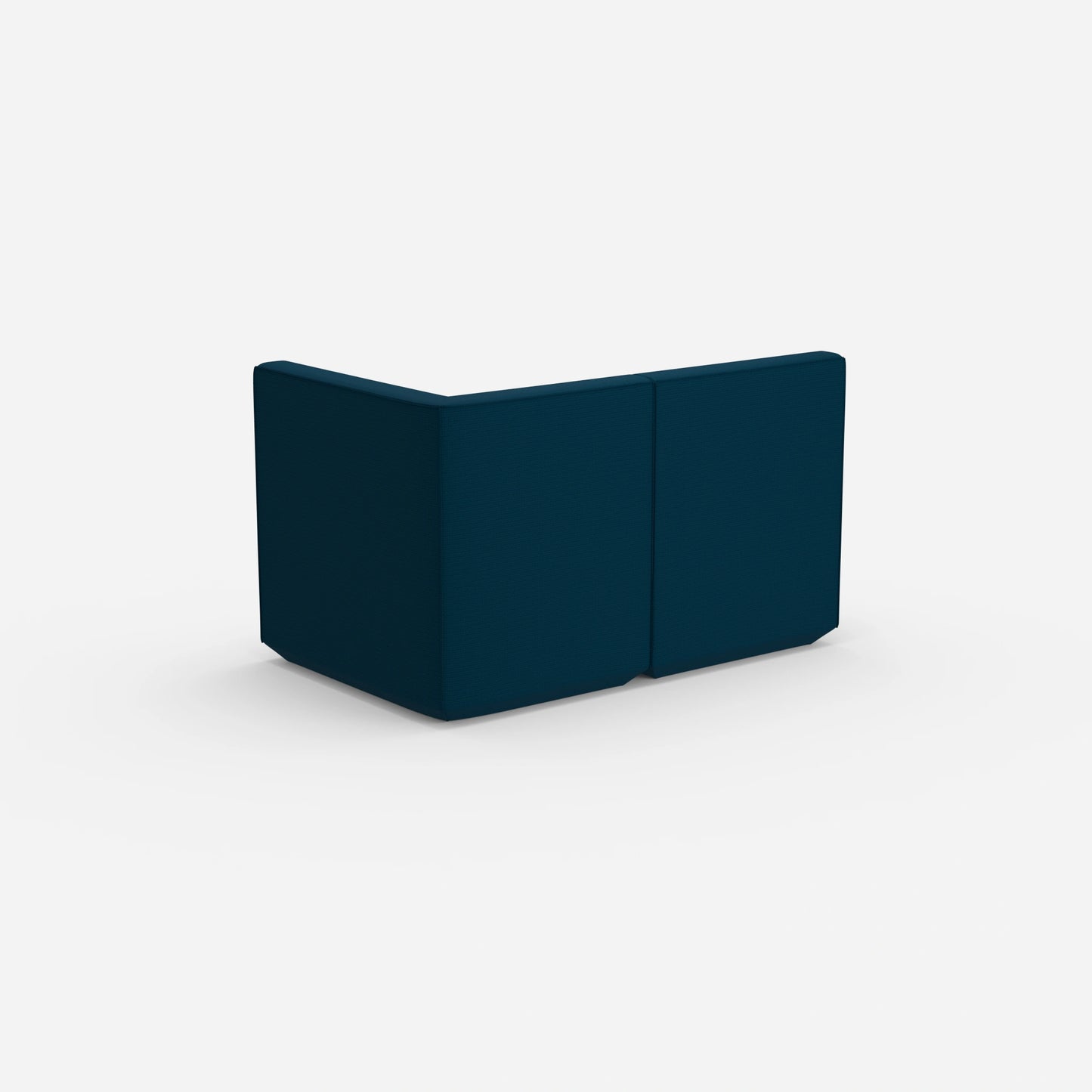 Blaues Zweisitzer Sofa 160 cm breit von hinten