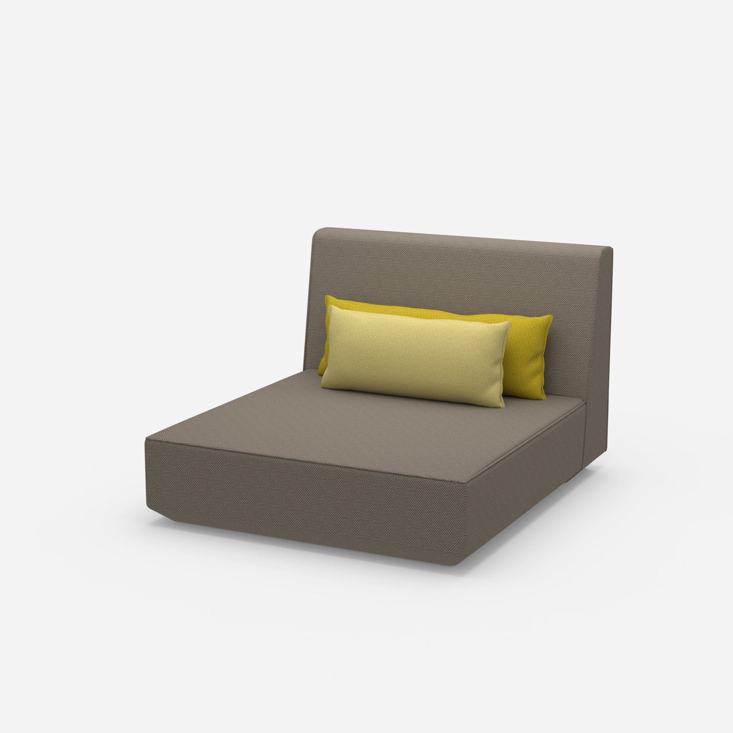 Breite Recamiere 120 cm von der Seite