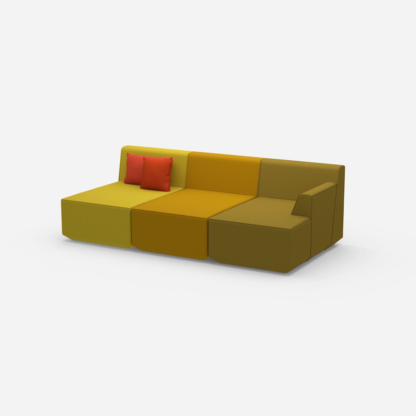 Dreisitzer Heimkino Sofa von der Seite