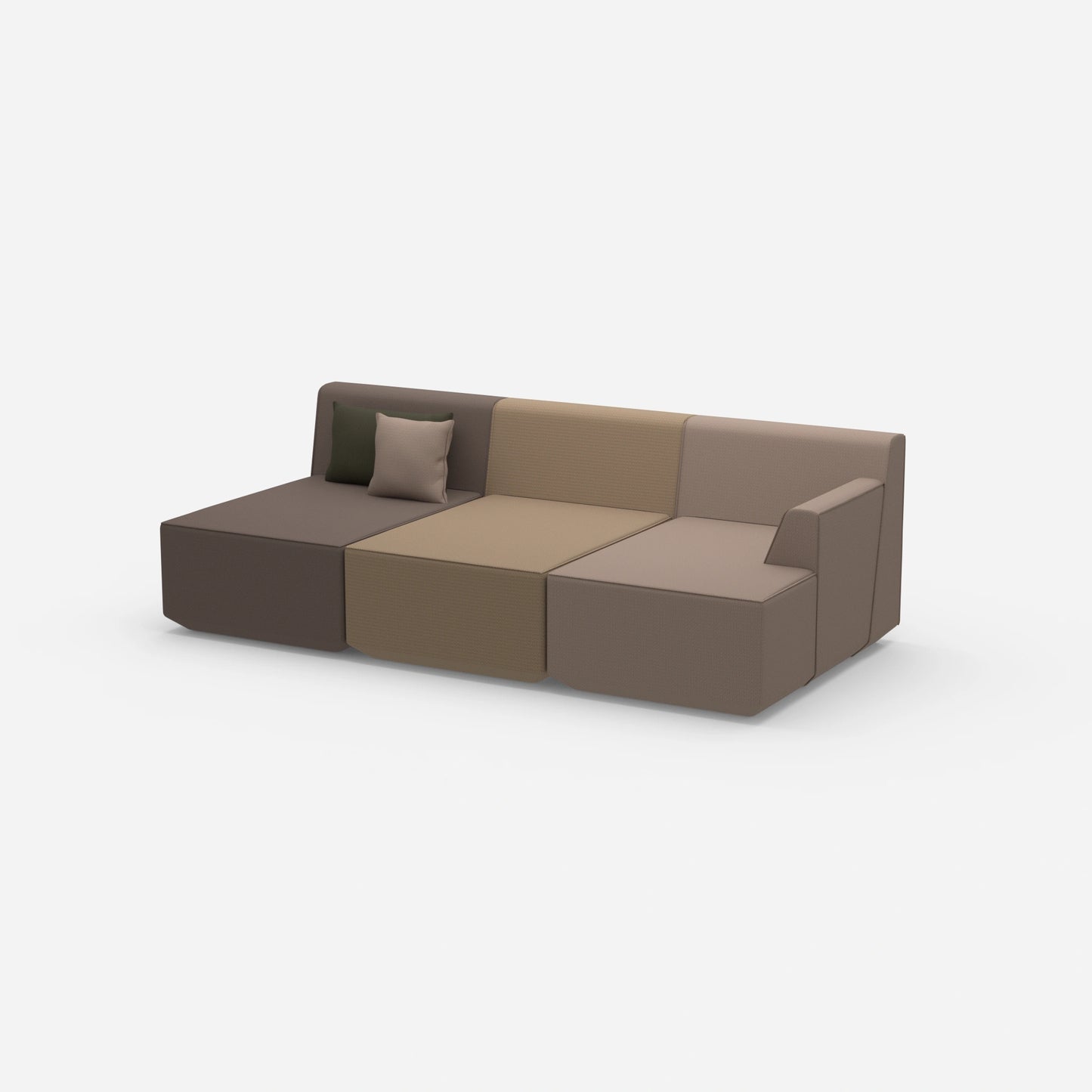 Dreisitzer Heimkino Sofa von der Seite