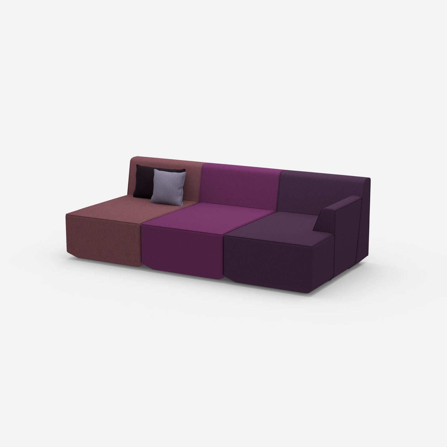 Dreisitzer Heimkino Sofa von der Seite