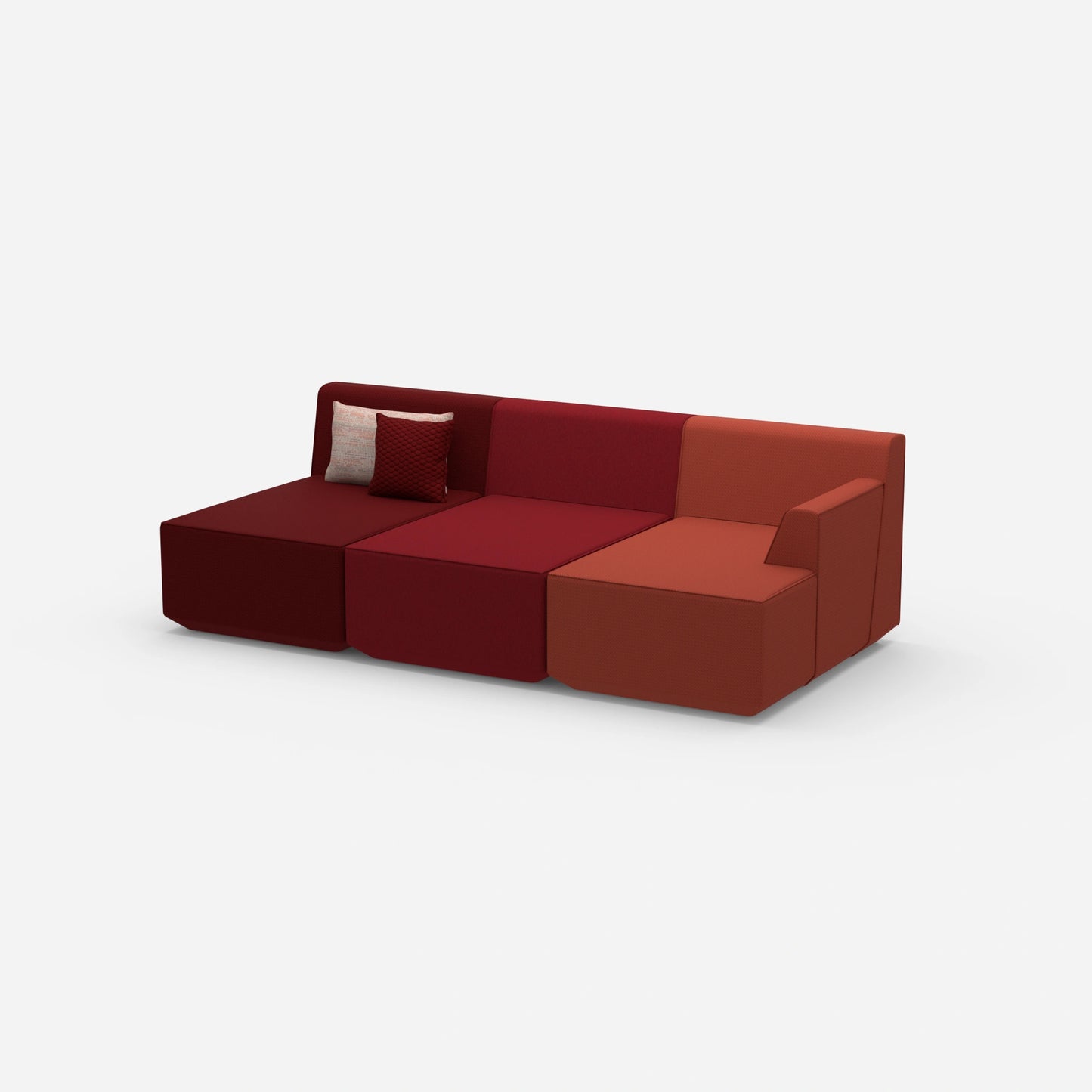 Dreisitzer Heimkino Sofa von der Seite