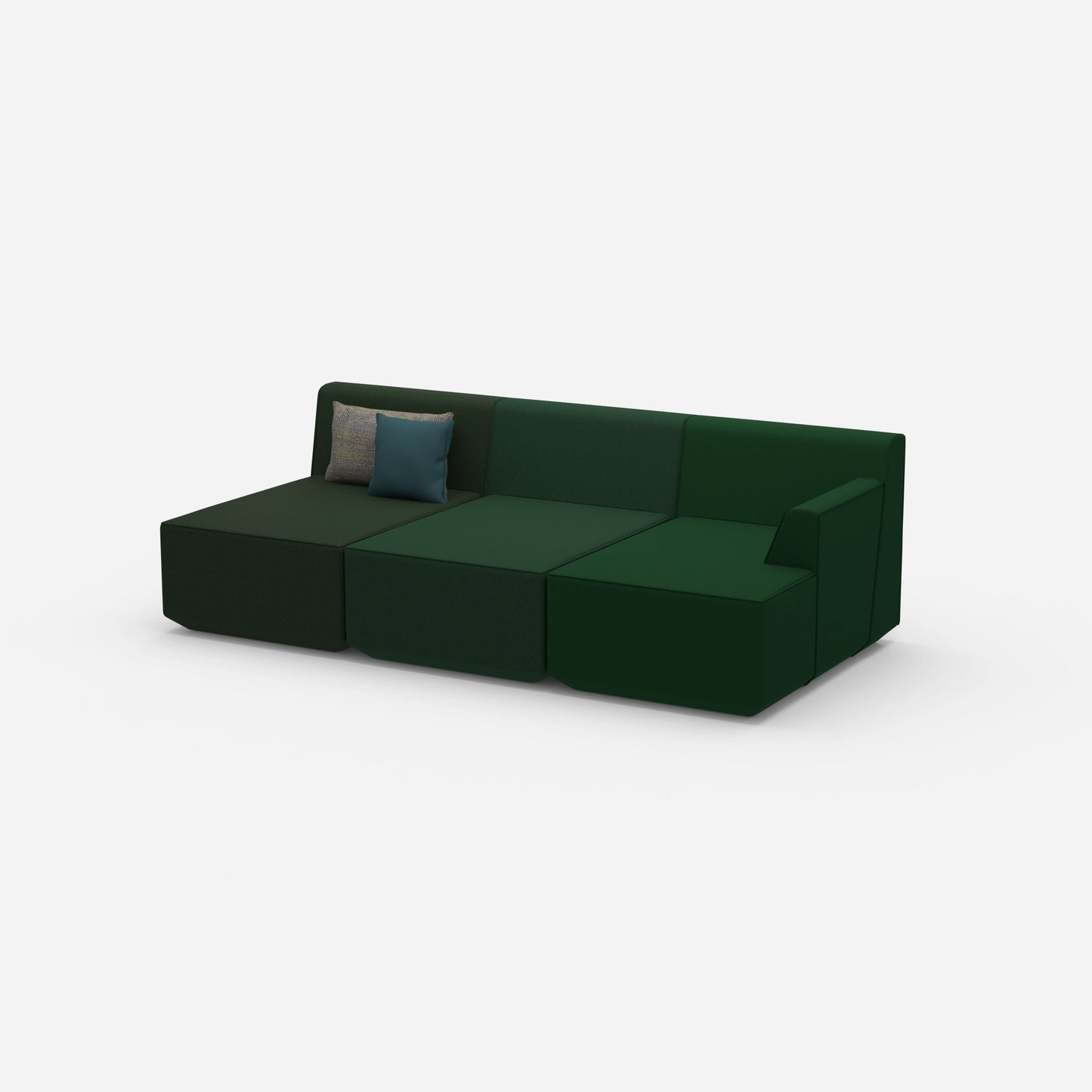 Dreisitzer Heimkino Sofa von der Seite