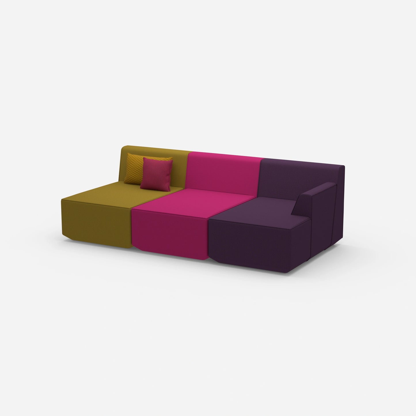 Dreisitzer Heimkino Sofa von der Seite