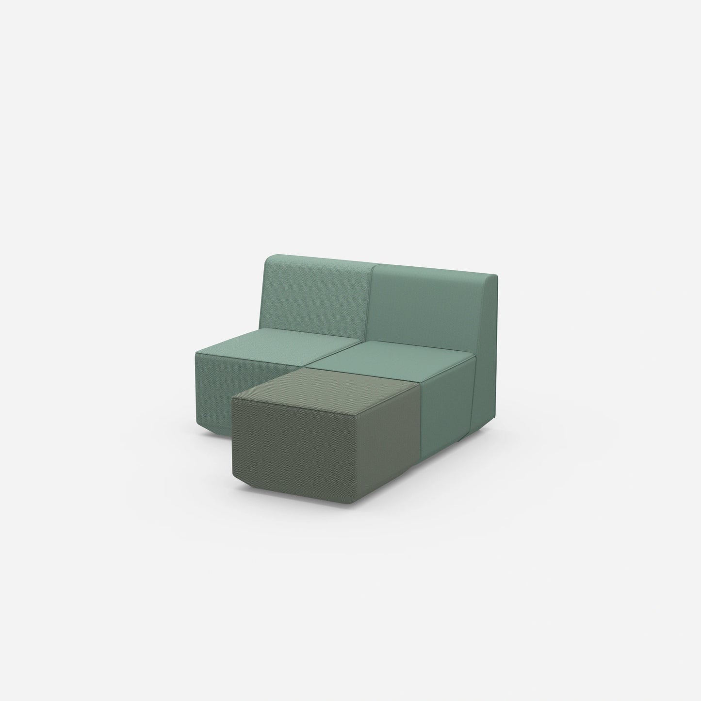 Ecksofas für kleine Räume von der Seite