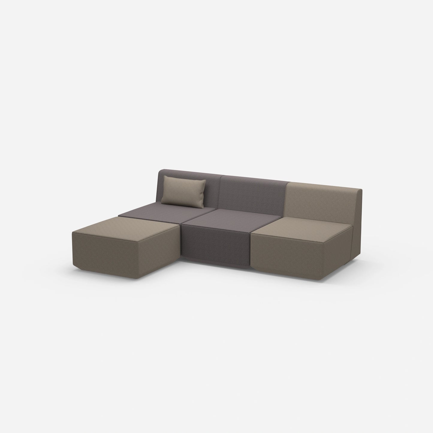 Graues Sofa 3 Sitzer von der Seite
