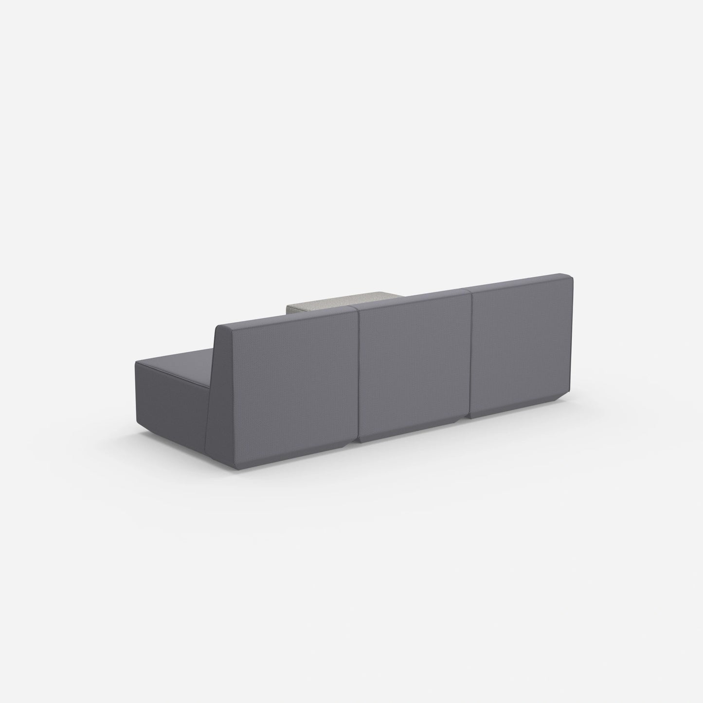 Graues Sofa 3 Sitzer von hinten