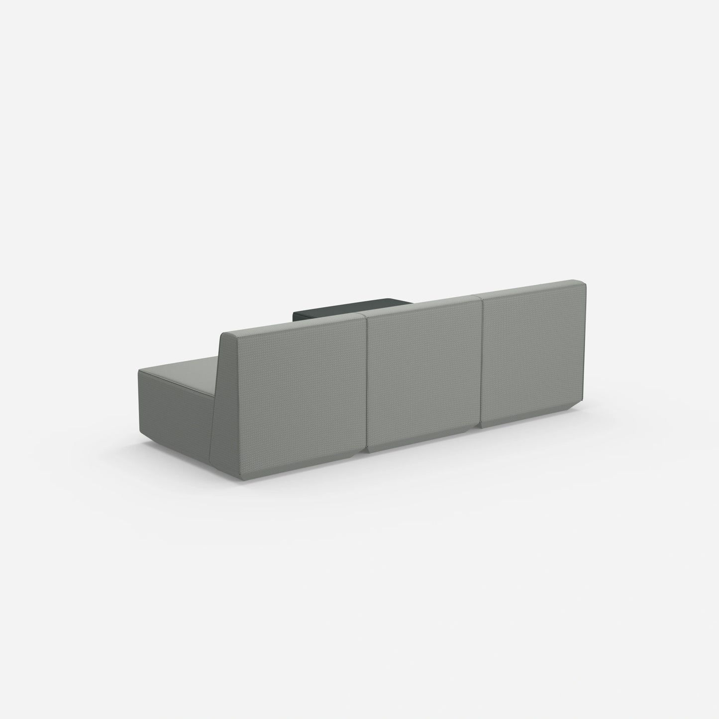 Graues Sofa 3 Sitzer von hinten