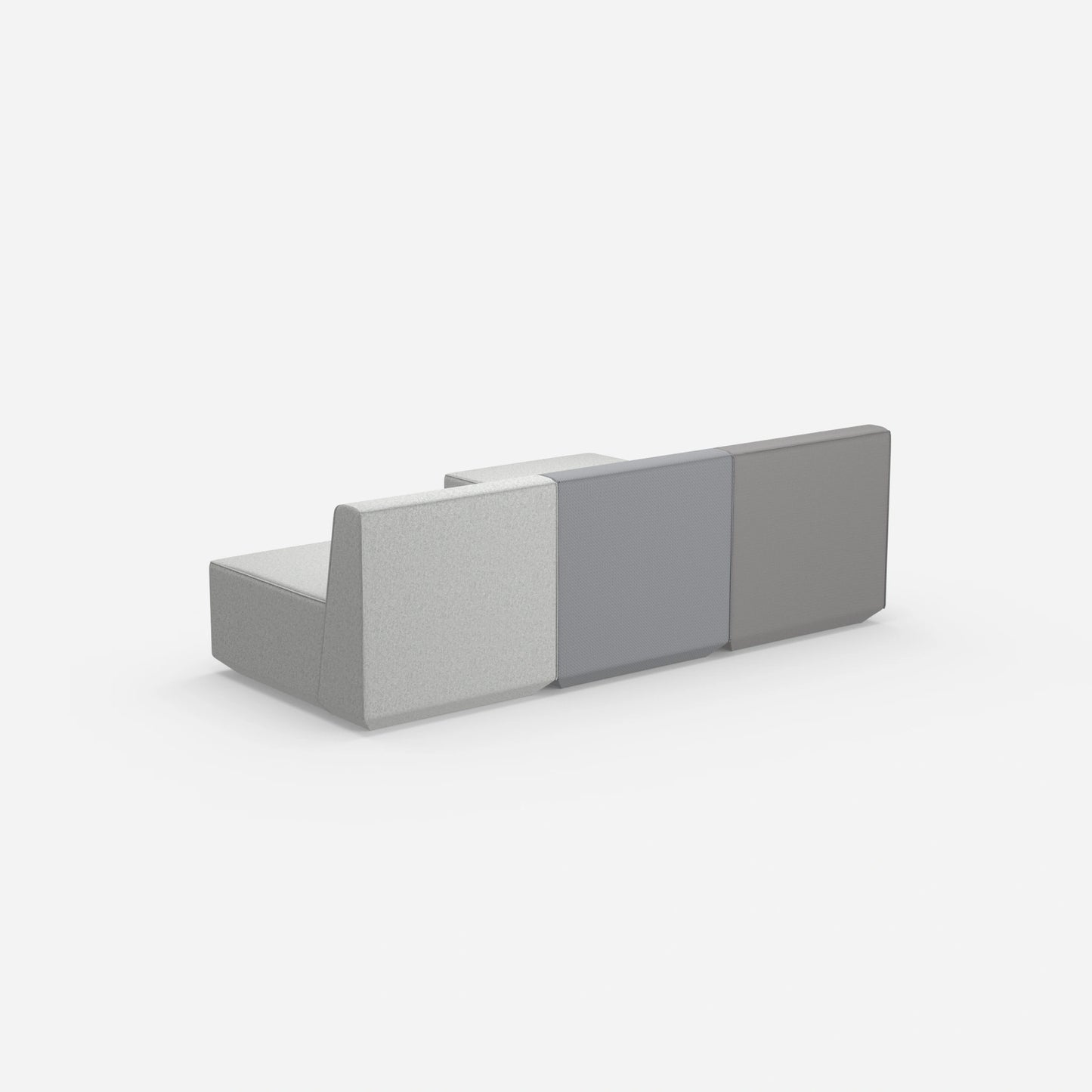 Graues Sofa 3 Sitzer von hinten