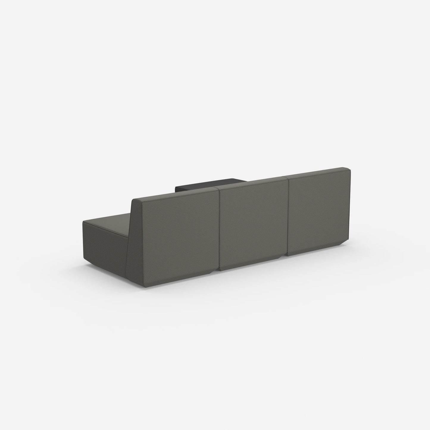 Graues Sofa 3 Sitzer von hinten