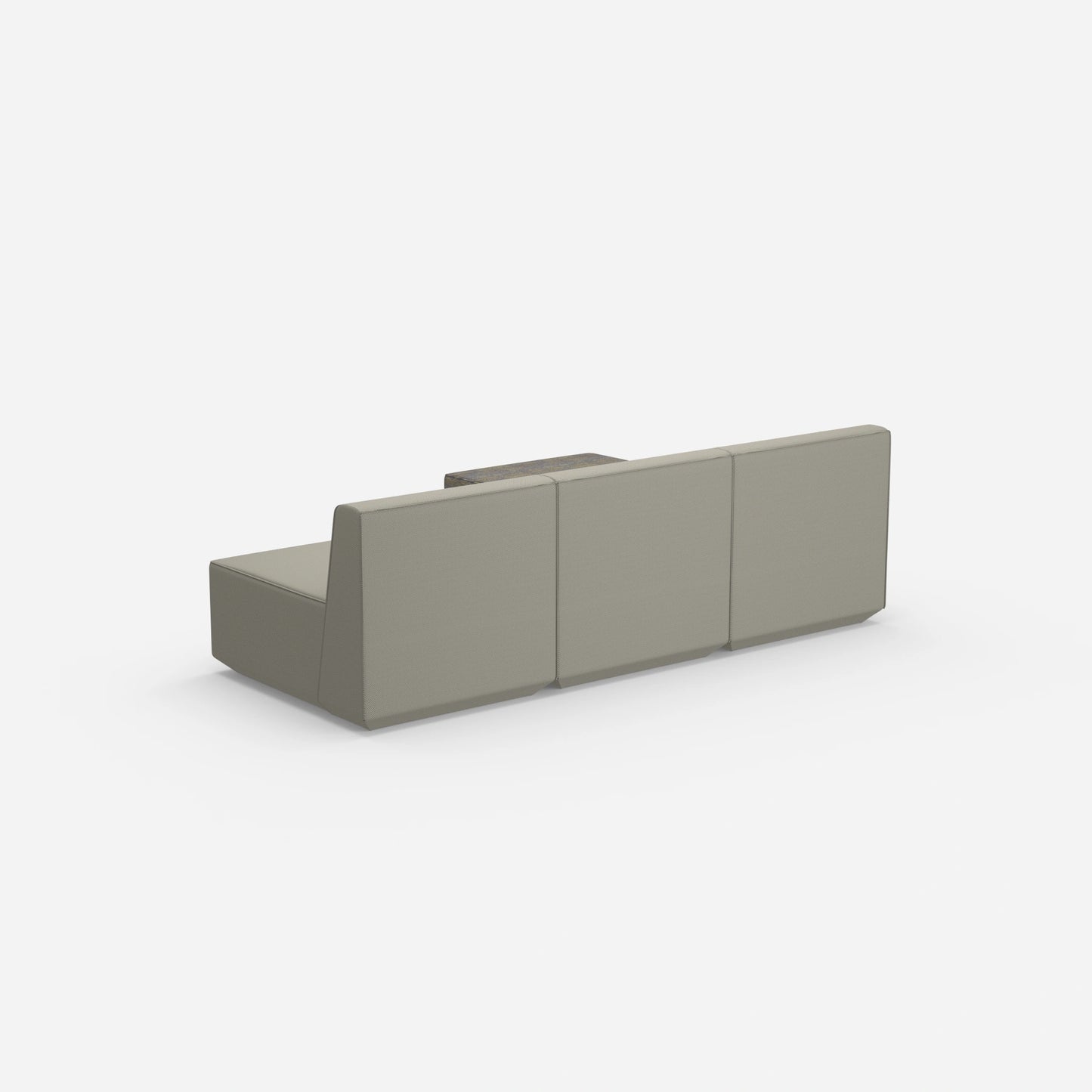 Graues Sofa 3 Sitzer von hinten