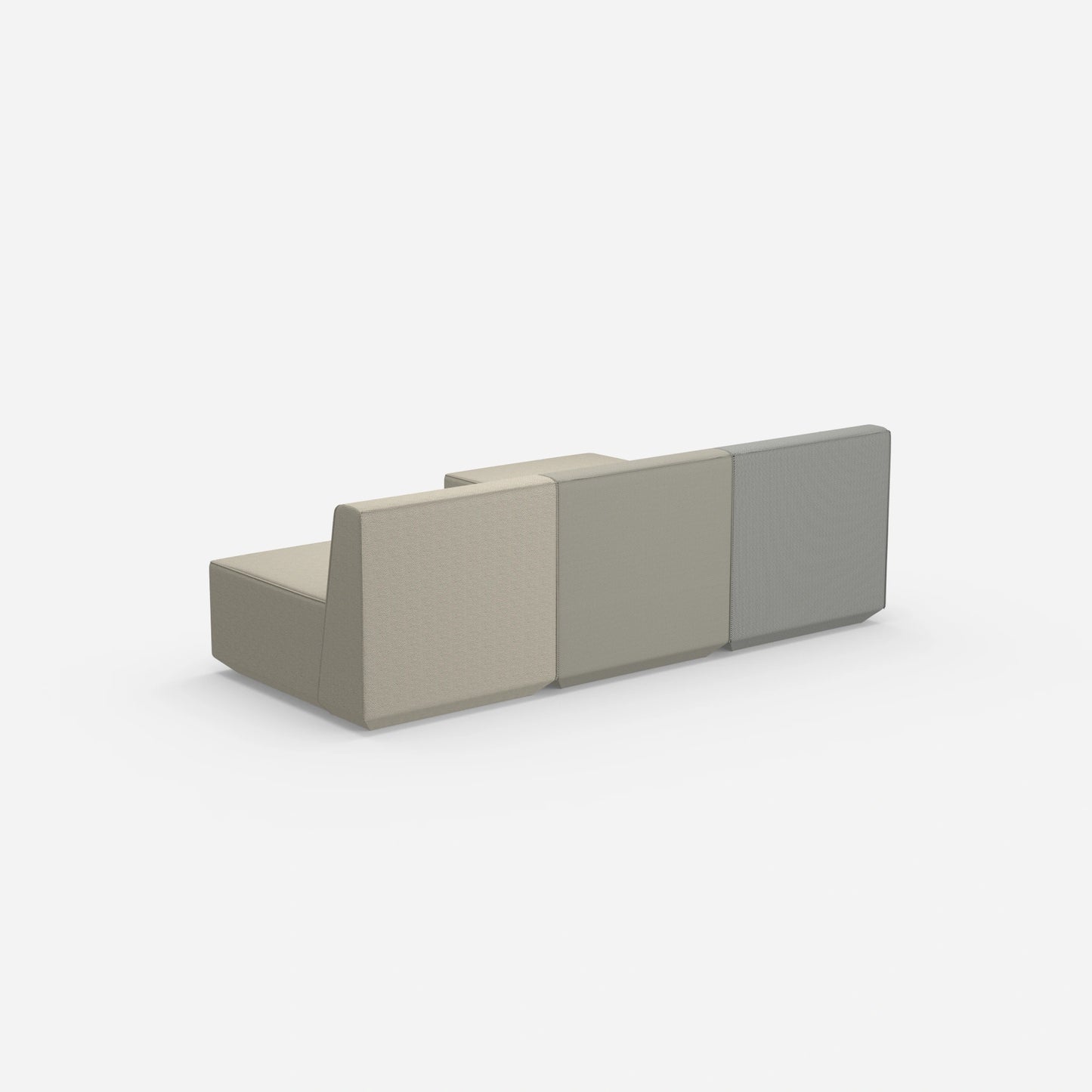 Graues Sofa 3 Sitzer von hinten