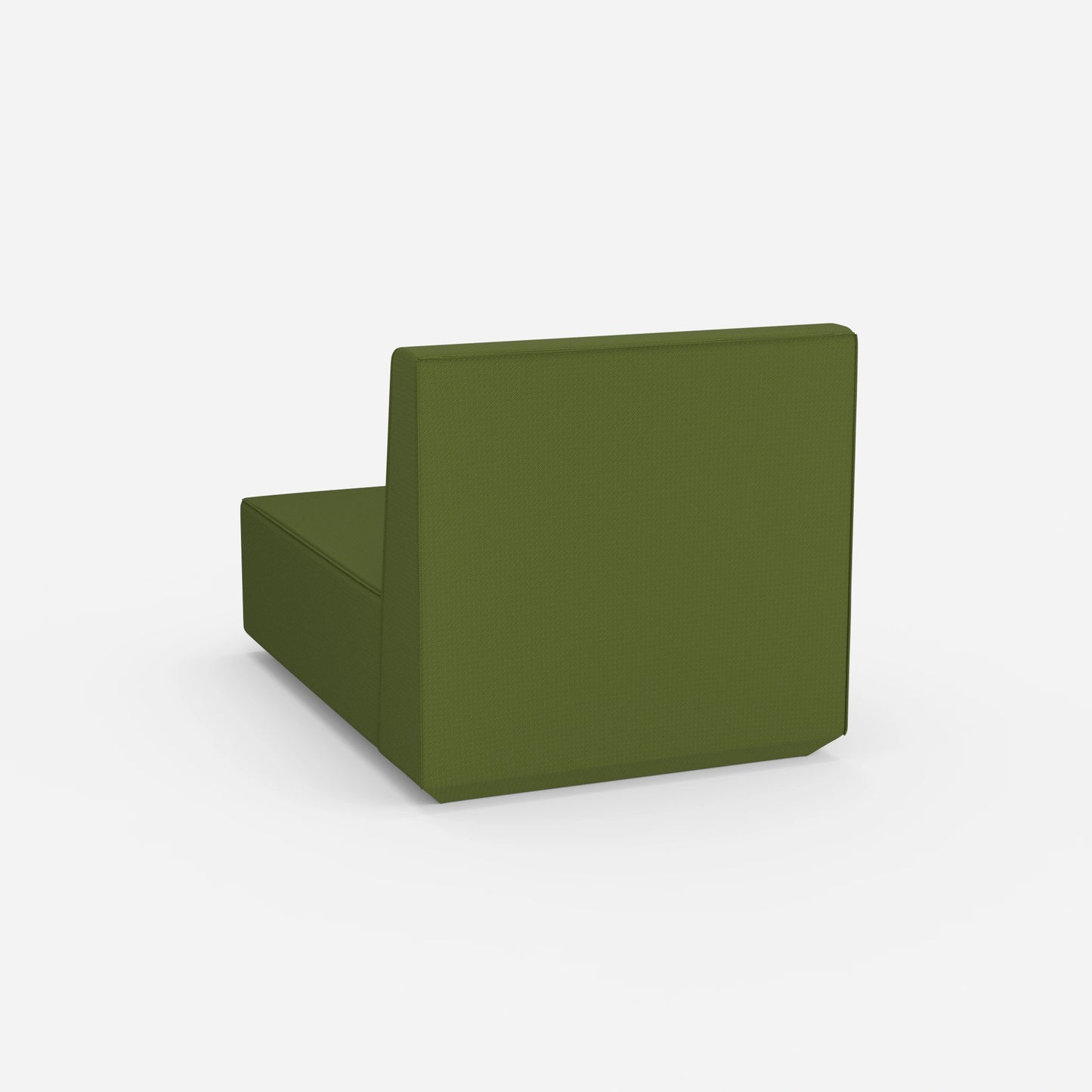 Grüne Recamiere 100 cm breit von hinten